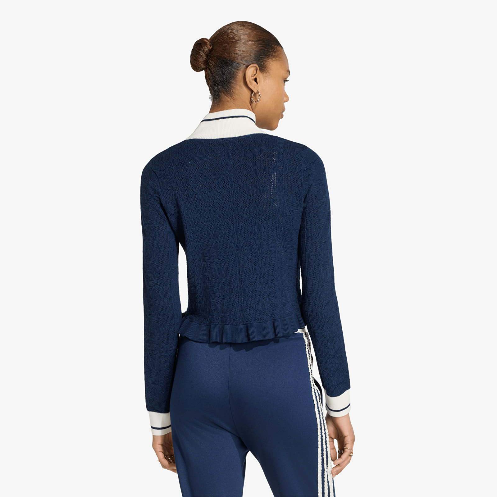 Jacken für Frauen adidas Sports Track Top Night Indigo/ Off White