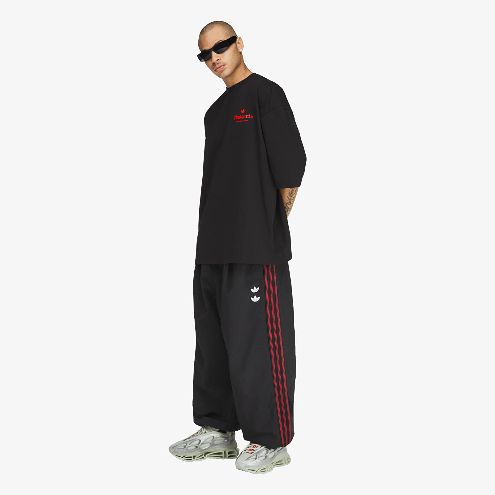 T-shirts adidas x Willy Chavarria Dark Rose Tee Black/ Red