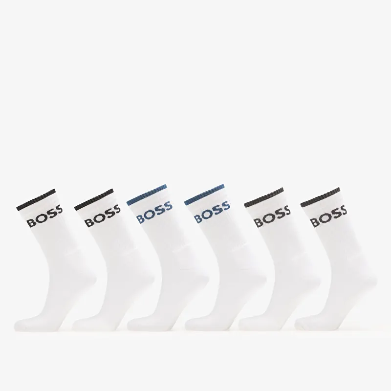 Chaussettes Hugo Boss 6-Pack QS Stripe Socks White
