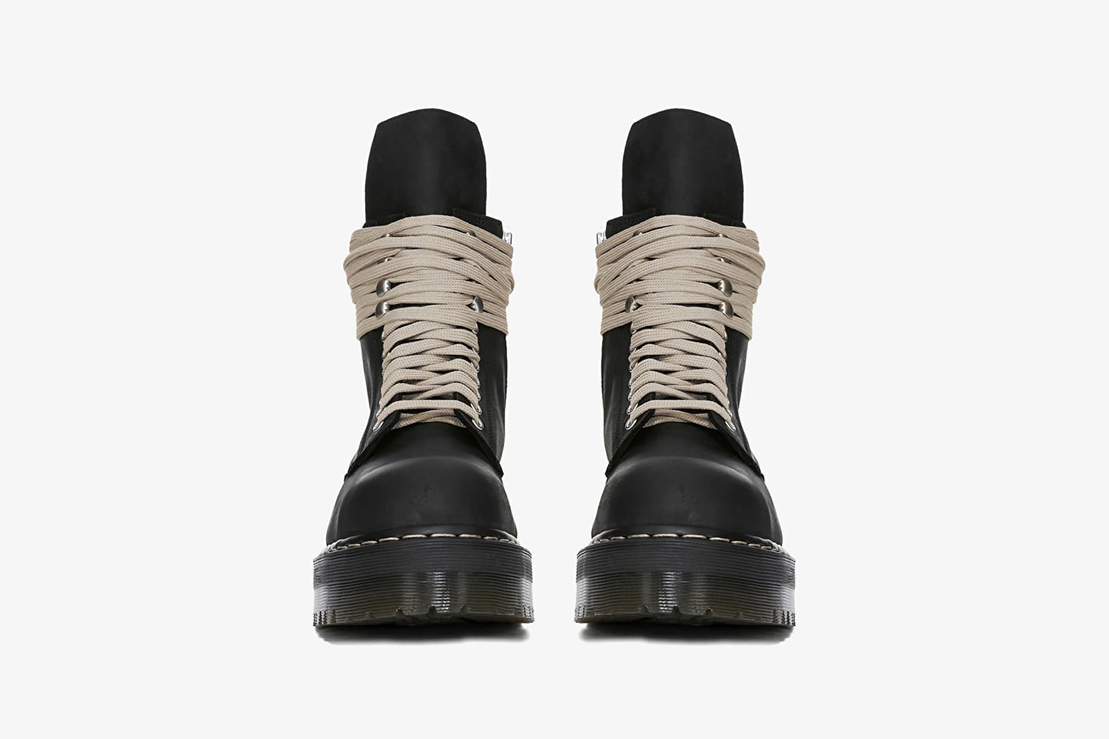 Vīriešu zābaki Rick Owens DRKSHDW x Dr. Martens Quad Sole Steel Toe Boot Black