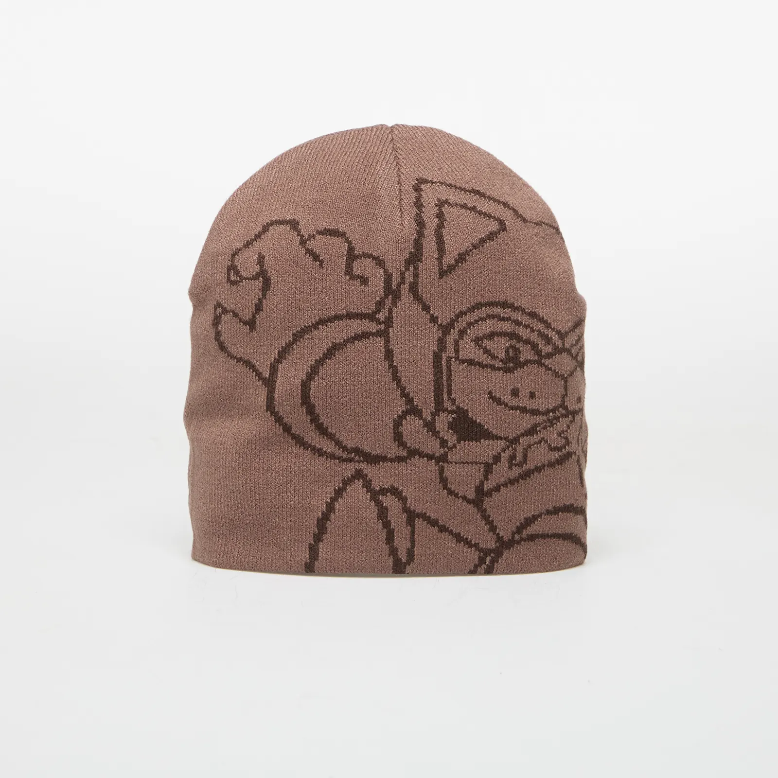 Hats RIPNDIP Rokkunerm Skull Beanie Brown