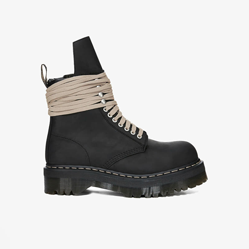 Rick Owens DRKSHDW x Dr. Martens Quad Sole Steel Toe Boot Black