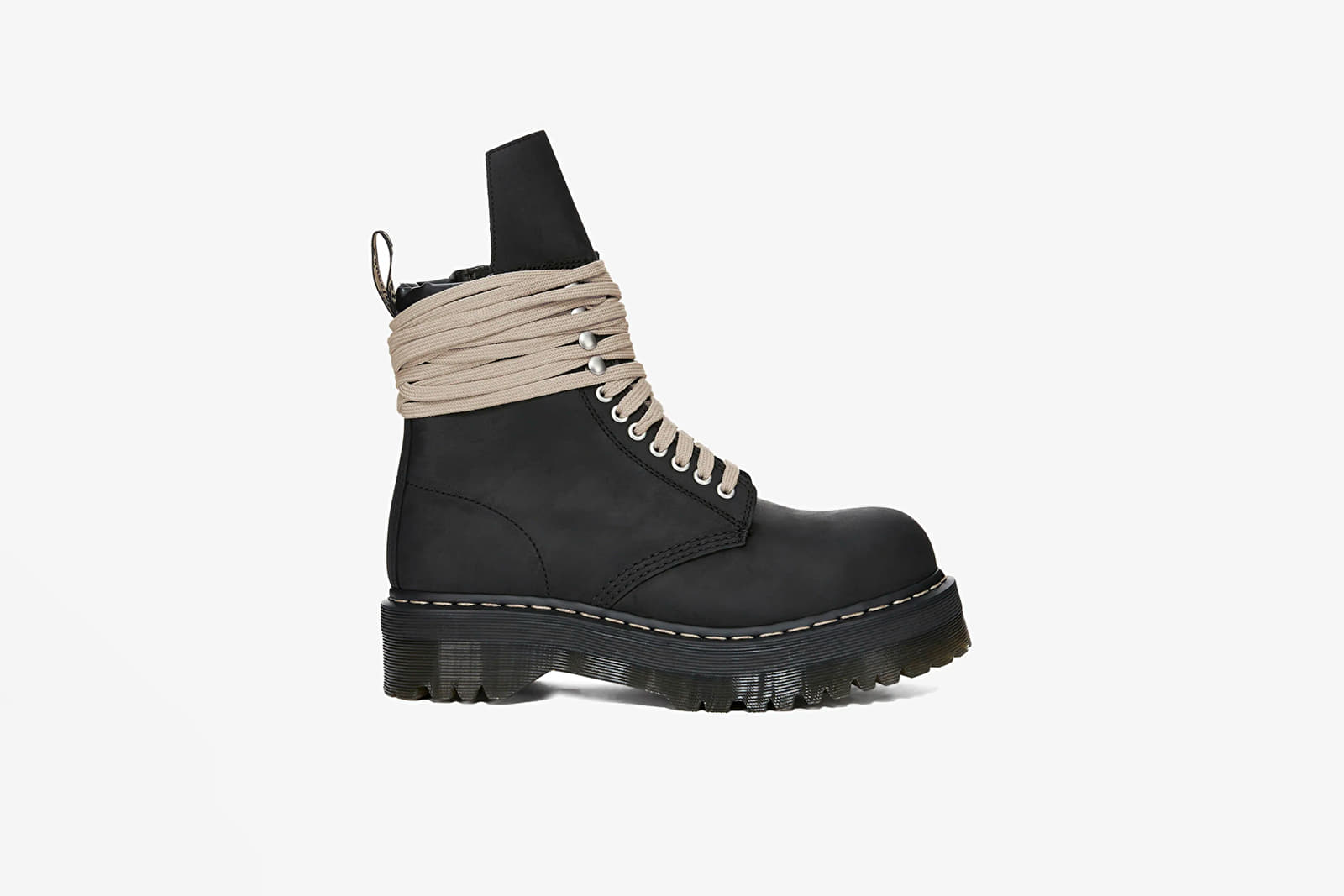 Vīriešu zābaki Rick Owens DRKSHDW x Dr. Martens Quad Sole Steel Toe Boot Black