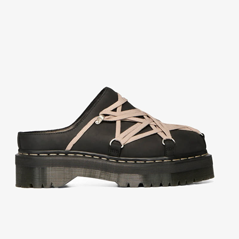 Rick Owens DRKSHDW x Dr. Martens Quad Sole Megalace Mule Black