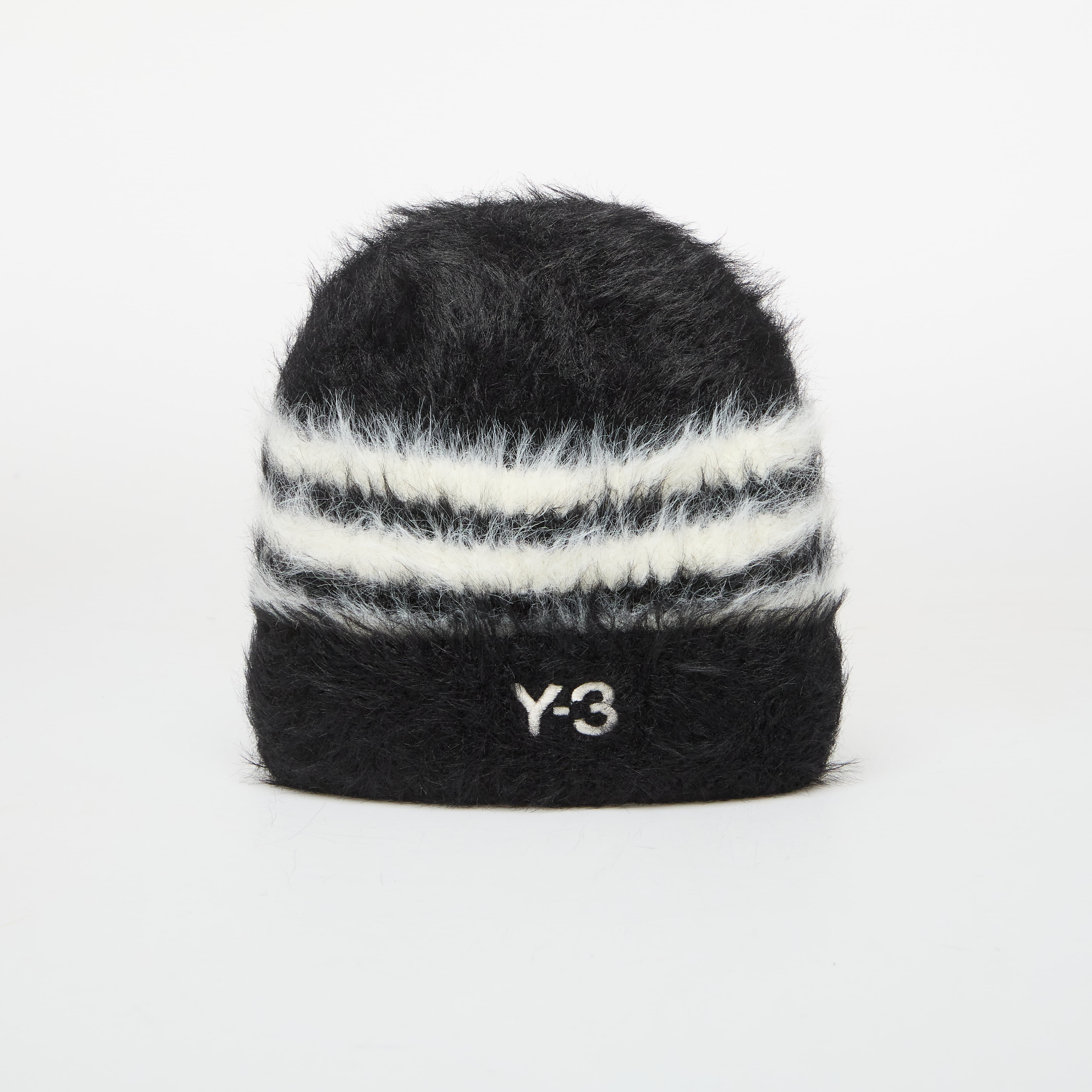 Čepice Y-3 Stripes Beanie Black/ Cream White M