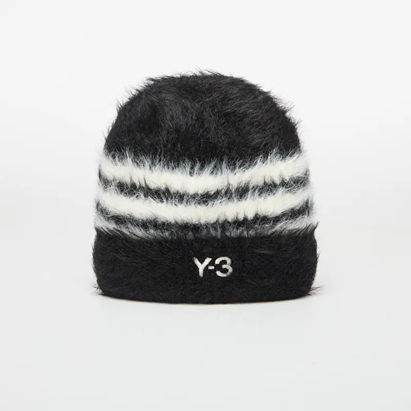 Y-3 Stripes Beanie Black/ Cream White