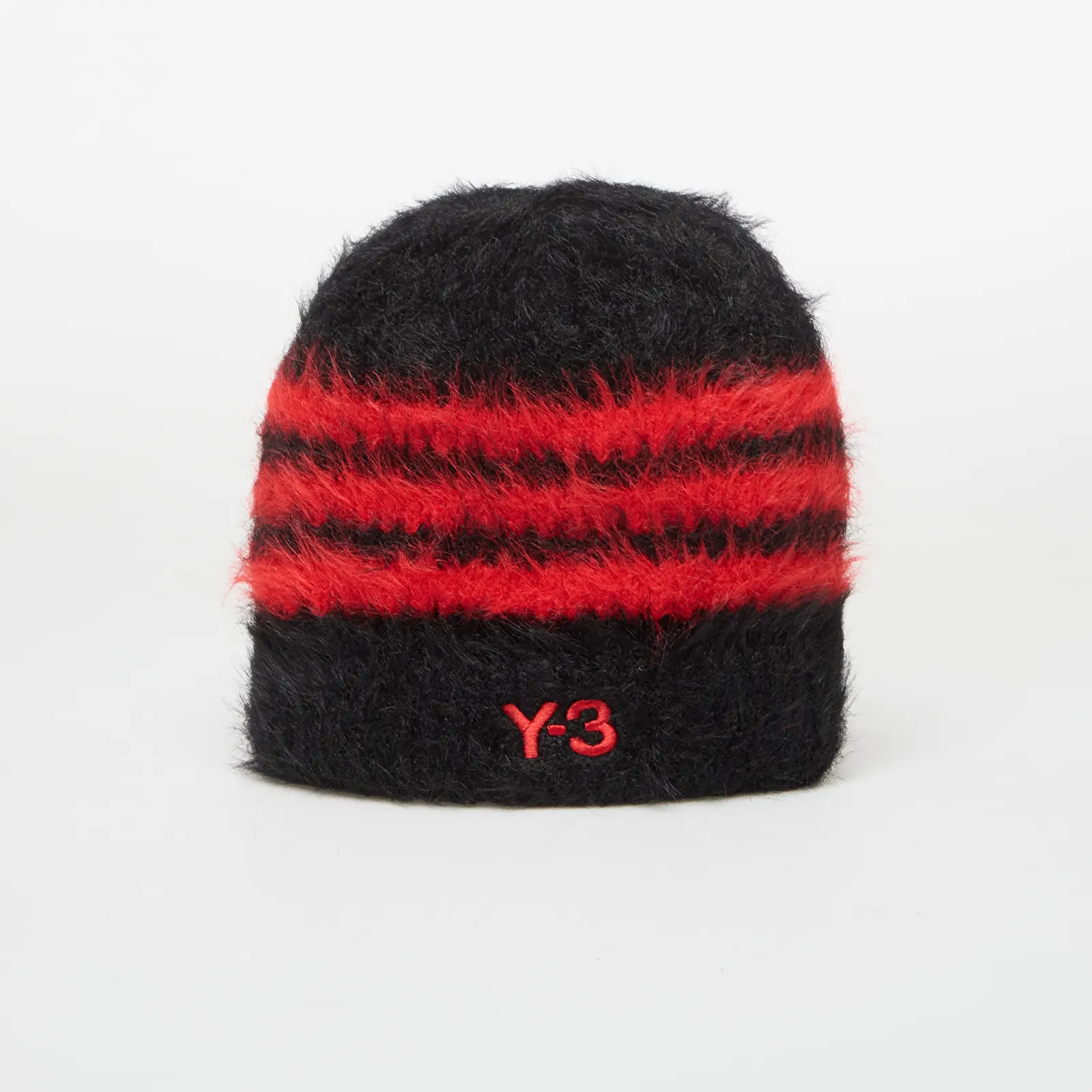 Hats Y-3 Stripes Beanie Black/ Scarlet