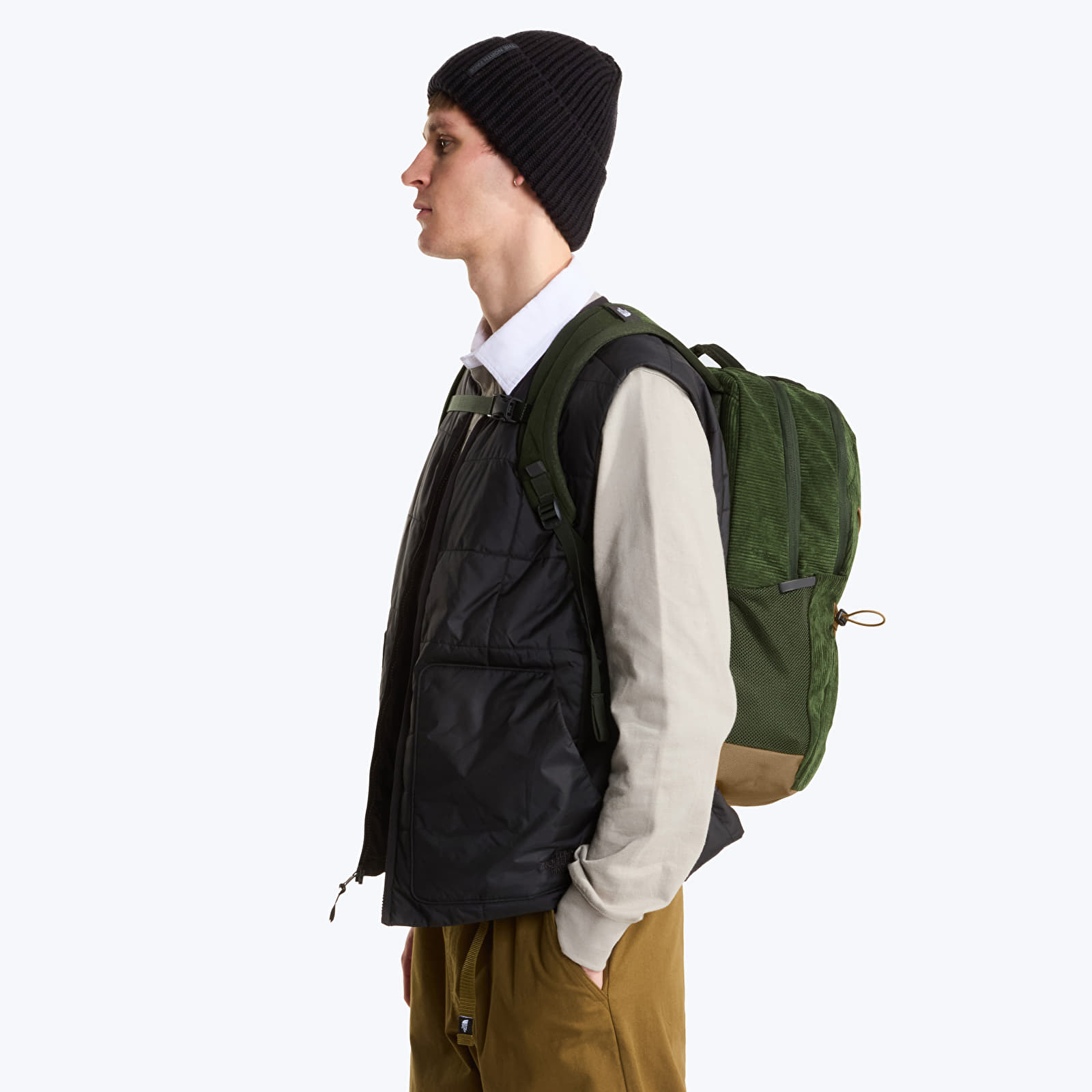 Men's backpacks The North Face Jester Pro Bottle Green/ Leather Brown