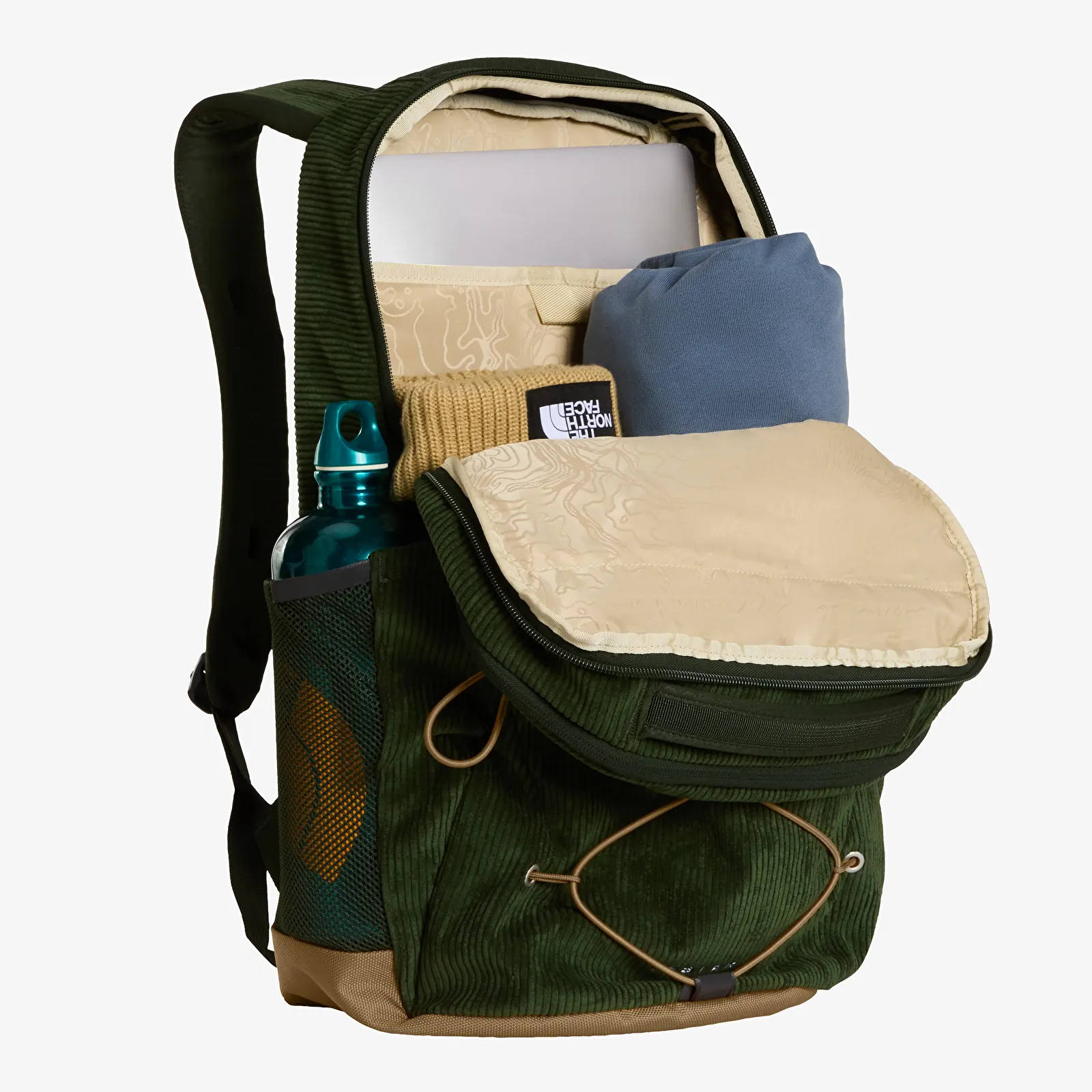 Men's backpacks The North Face Jester Pro Bottle Green/ Leather Brown