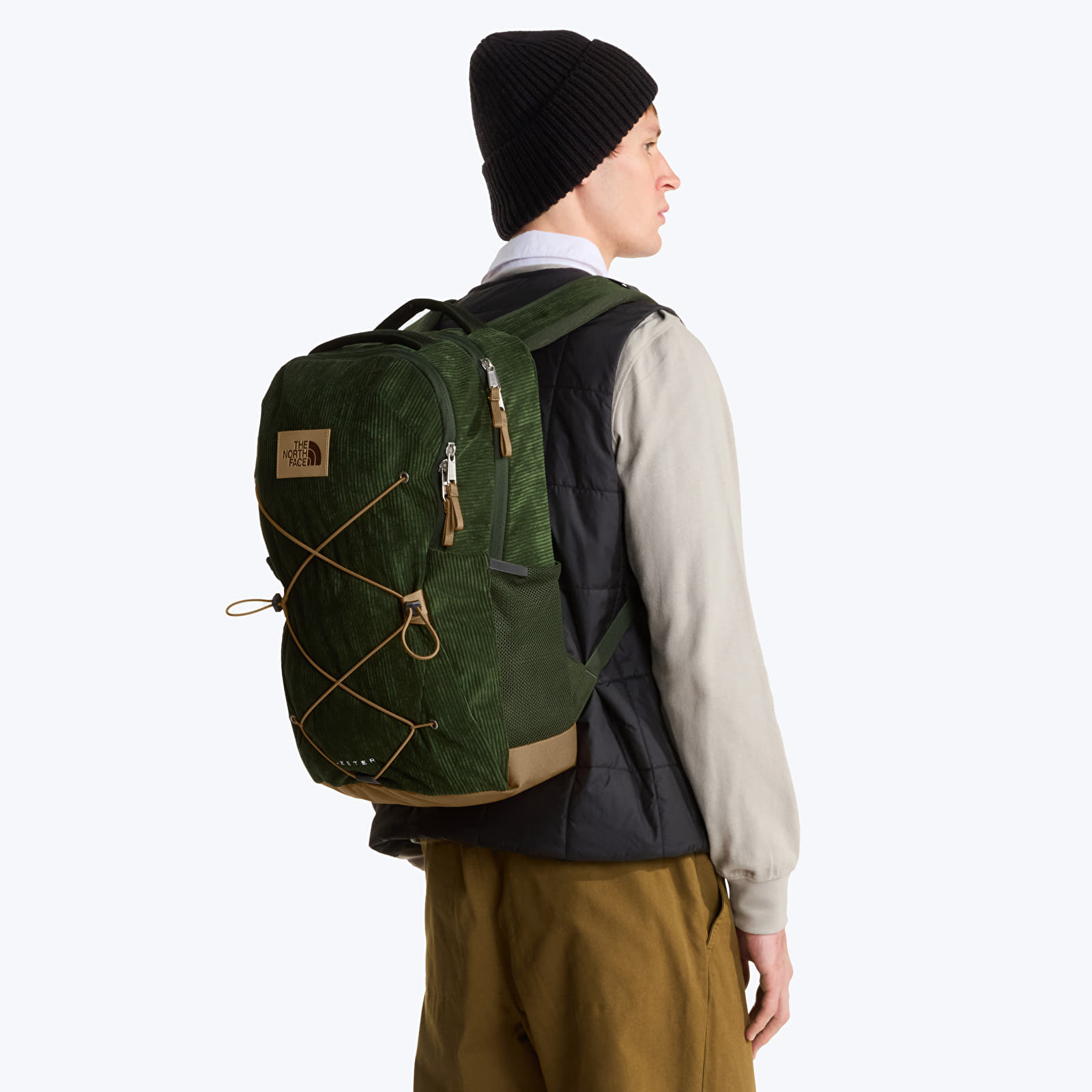 Men's backpacks The North Face Jester Pro Bottle Green/ Leather Brown