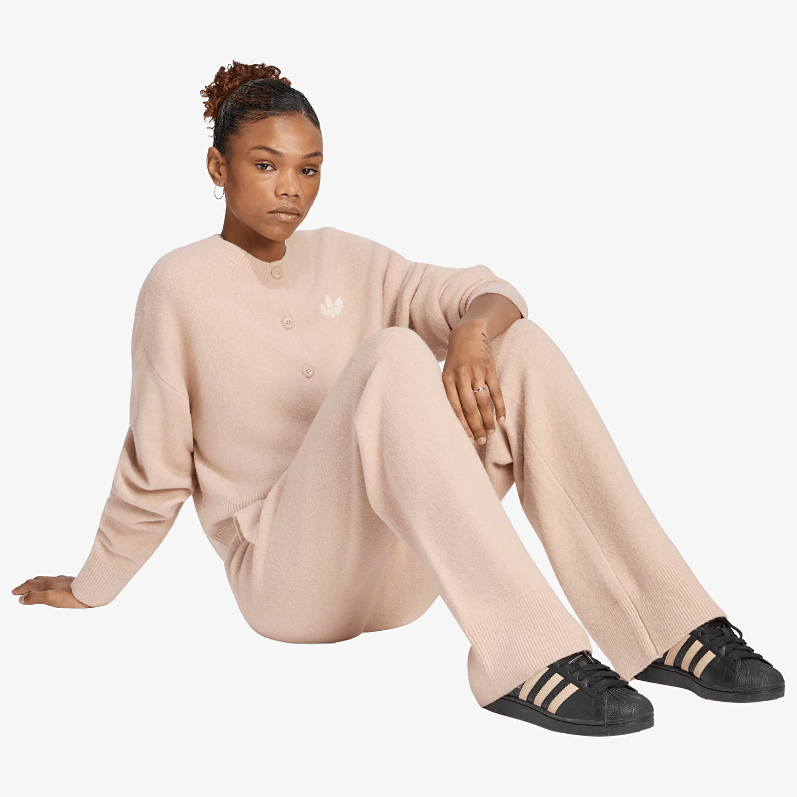 Pulls femme adidas Essentials Knit Cardigan Wonder Taupe