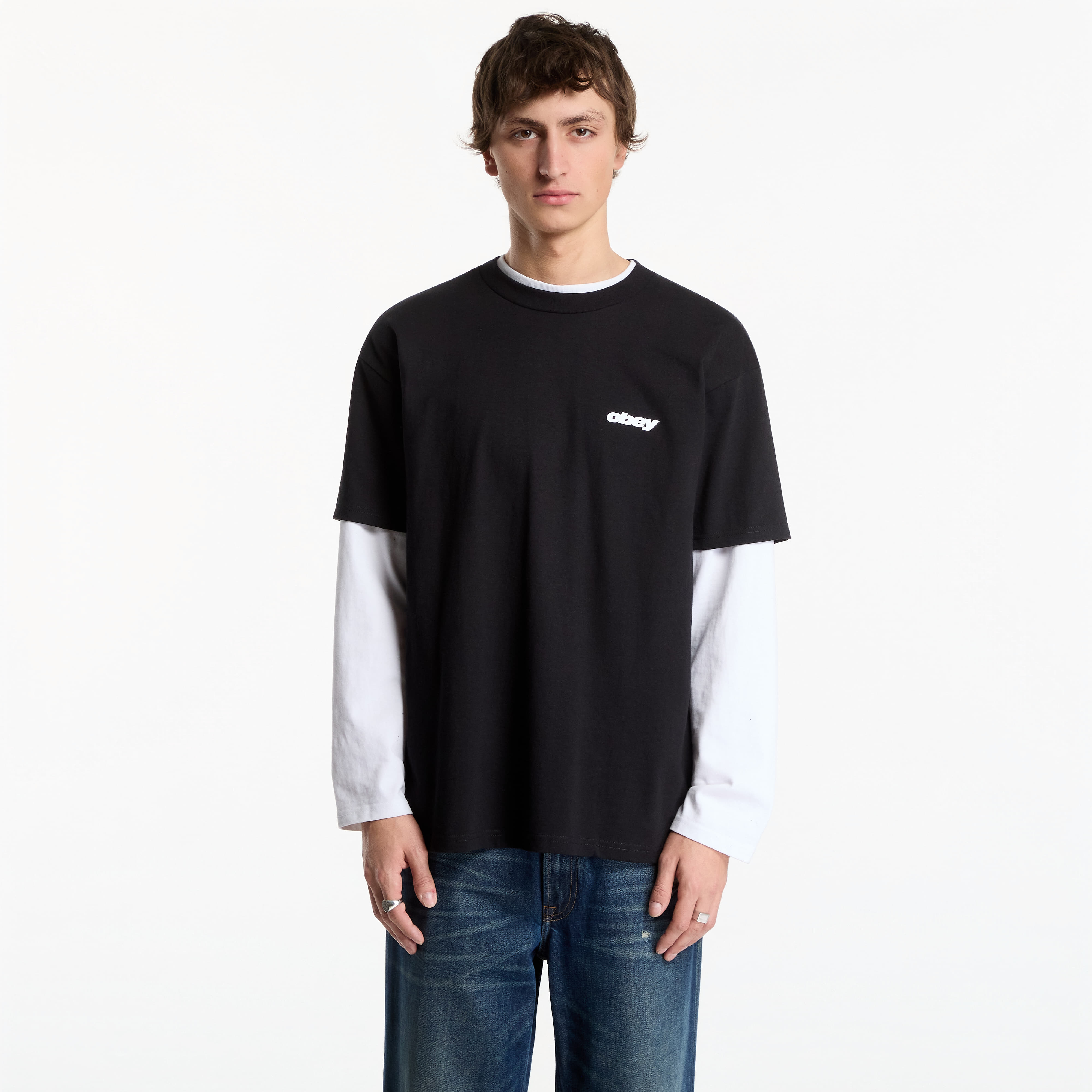 Тениска Obey VHS Black S