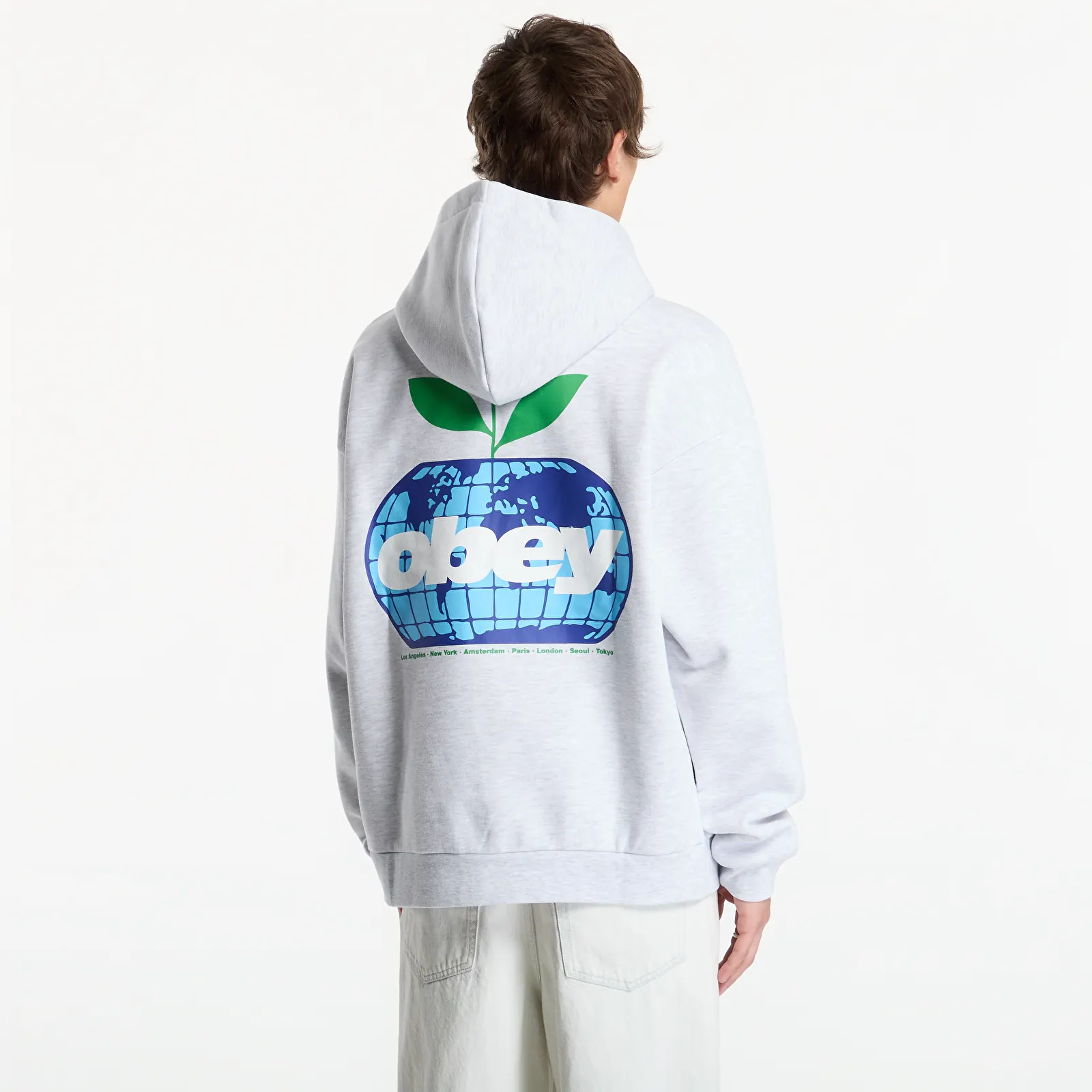 Φούτερ Obey Intercontinental Extra Heavy Hood Ash Grey