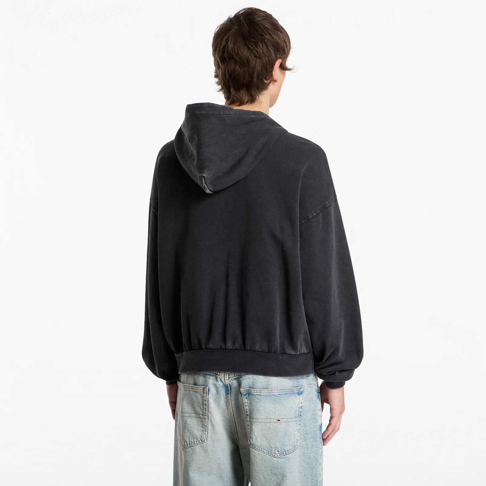 Mikinas ar kapuci un sporta krekli Obey Post Zip Hood Dusty Black Limo