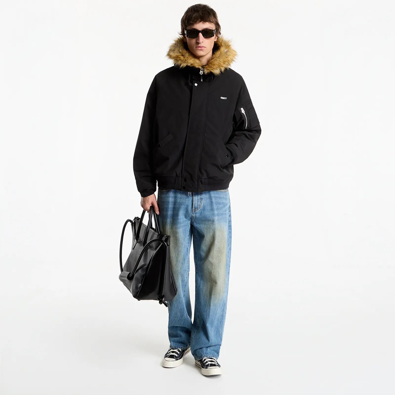Jakker til mænd Obey N-2B Short Parka Black