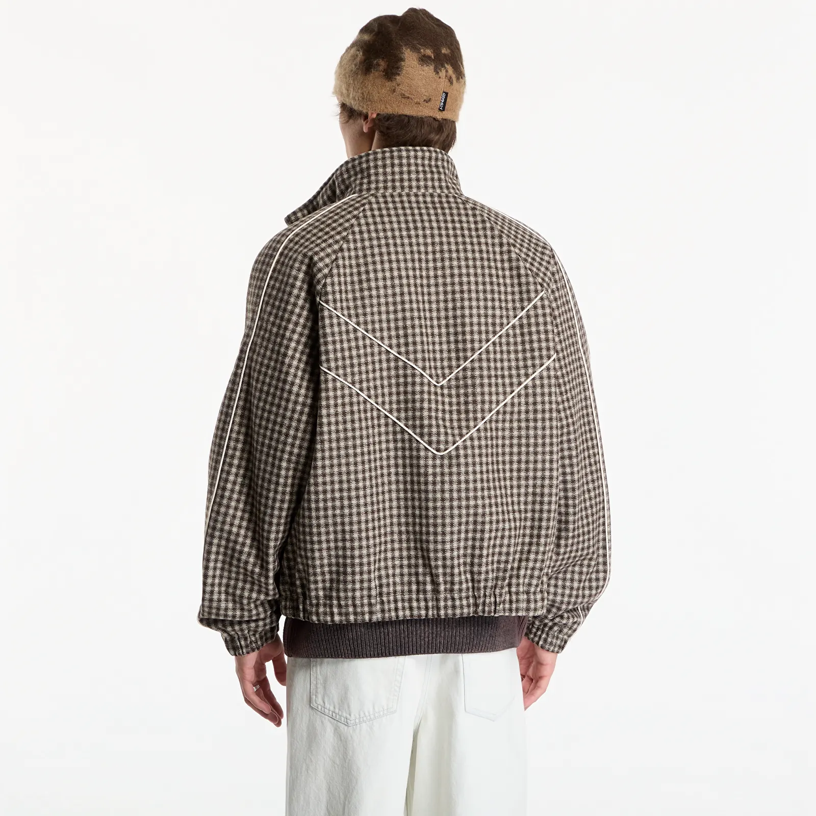 Bundy Obey Leisure Training Jacket Abbey Stone Plaid