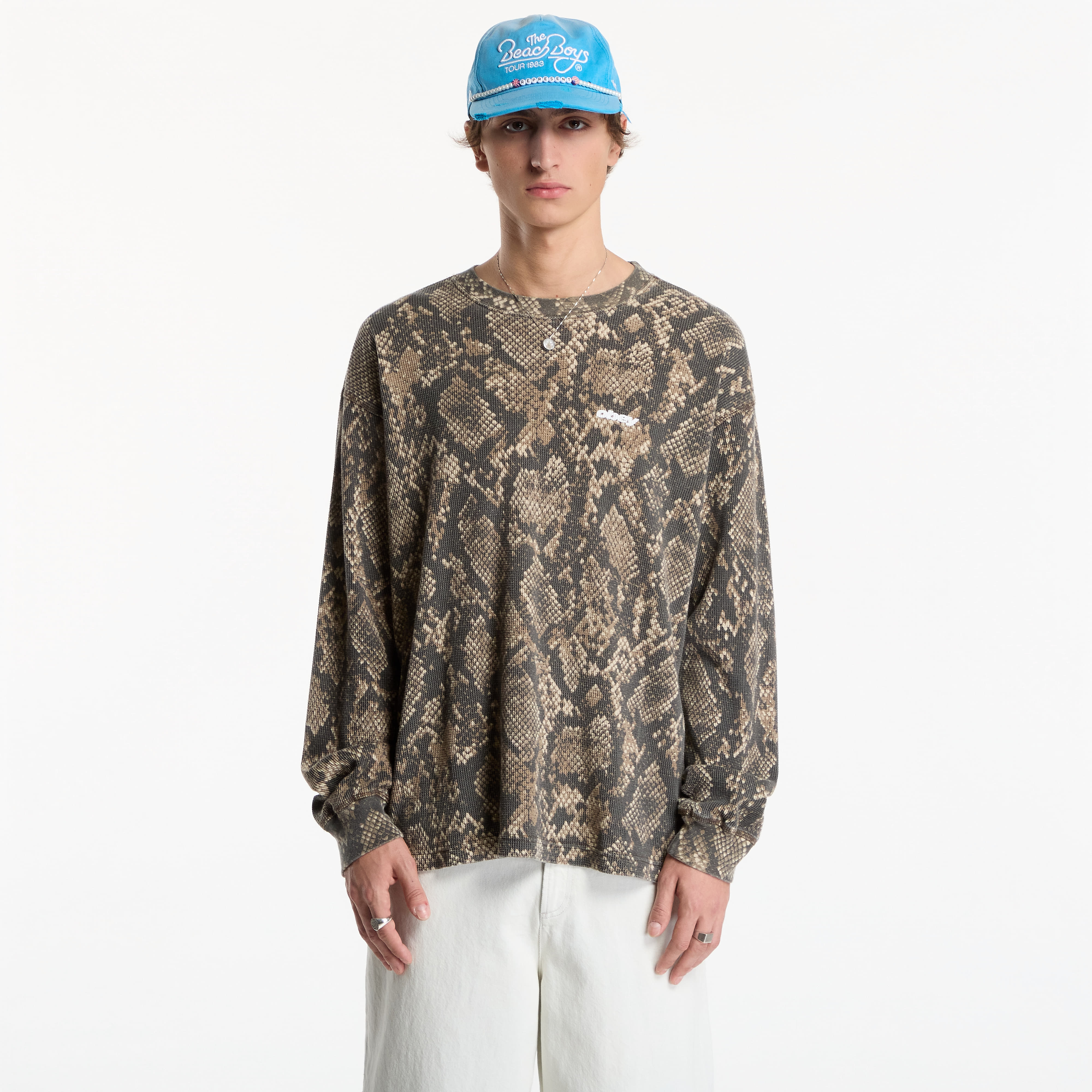 Тениска Obey League Thermal Dusty Vintage Rattlesnake M