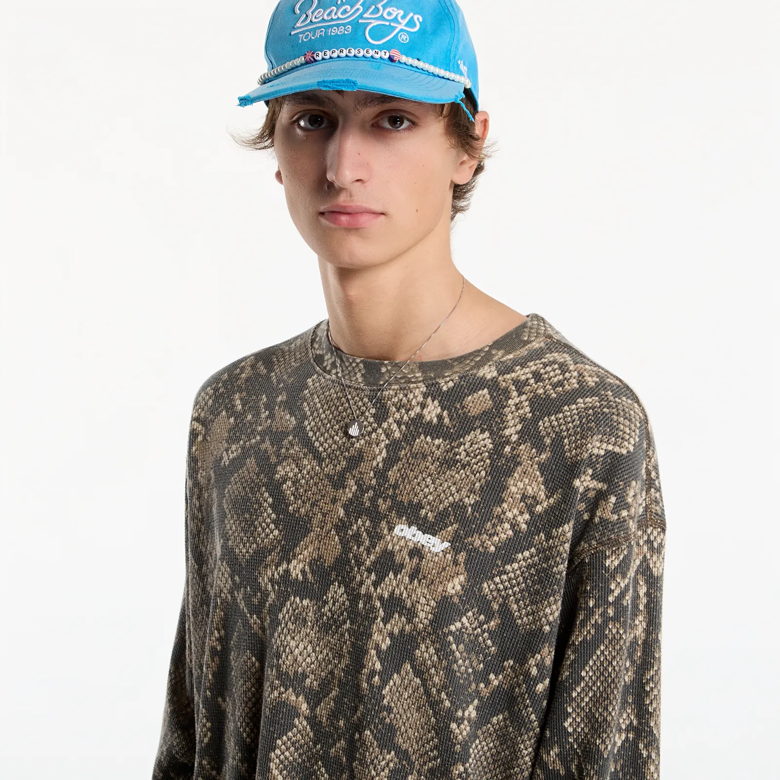 Männer T-Shirts Obey League Thermal Dusty Vintage Rattlesnake