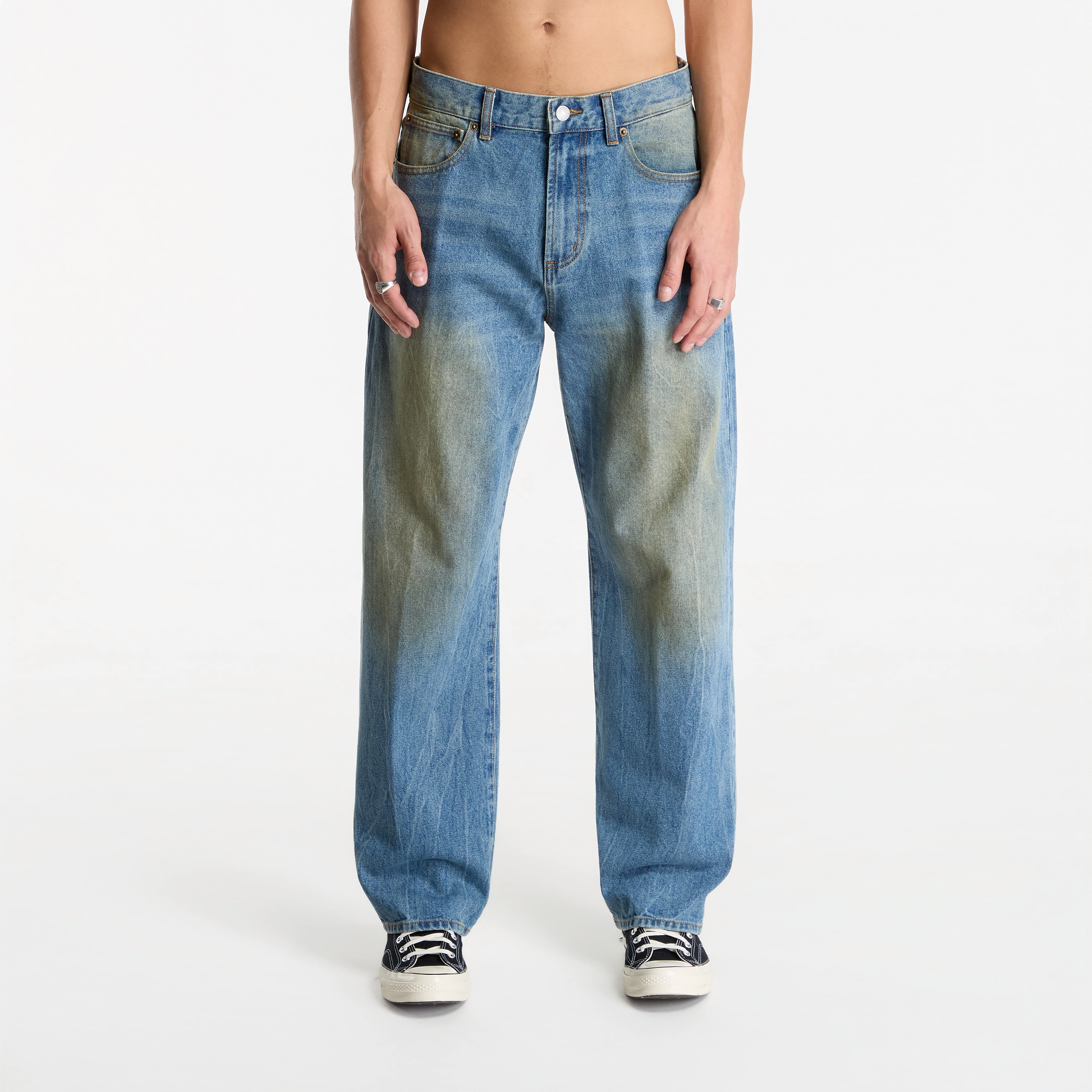 Панталони Obey Nelson Straight Leg Denim Garage Wash Indigo W33