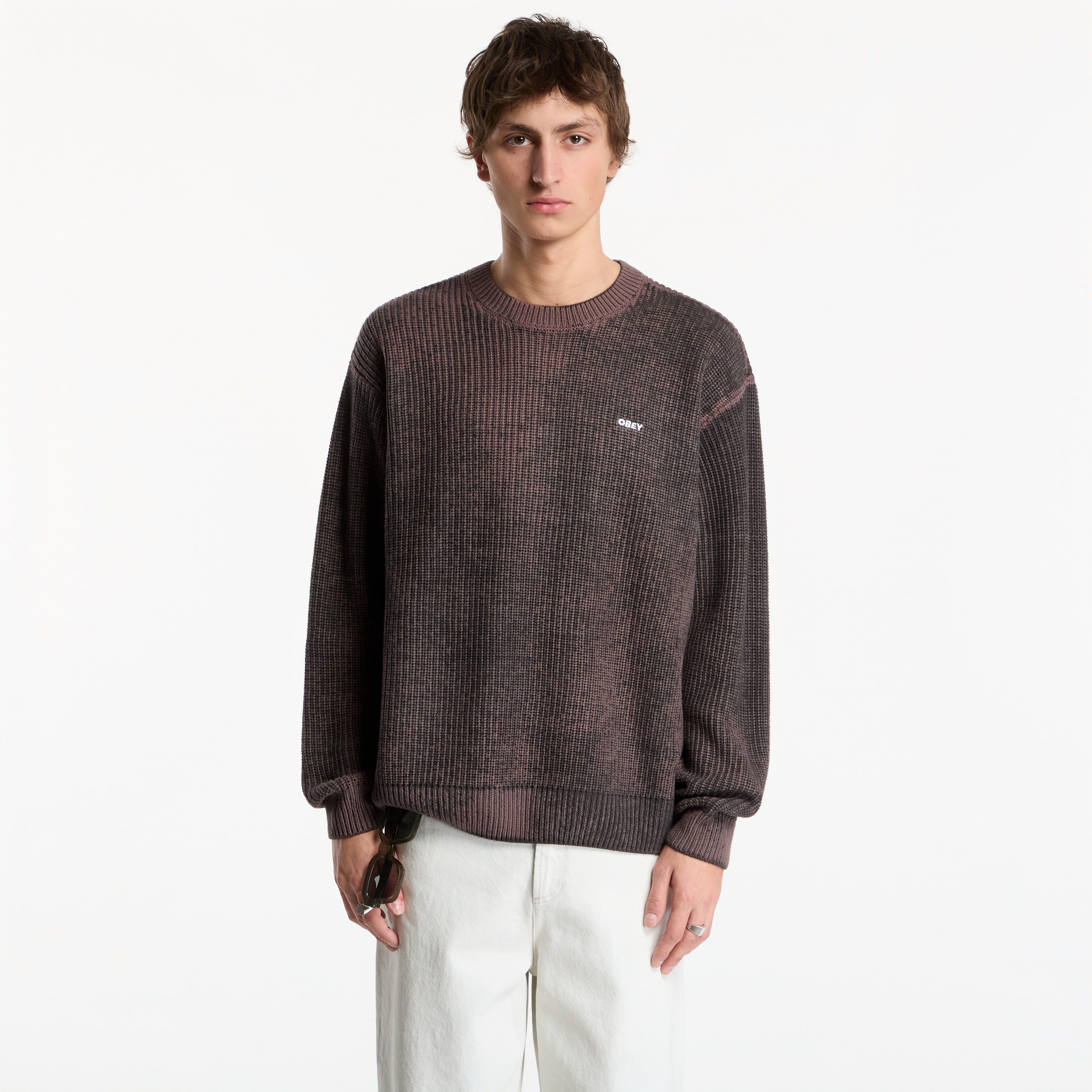 Суитшърт Obey Spray Effect Sweater Morel Multi XL