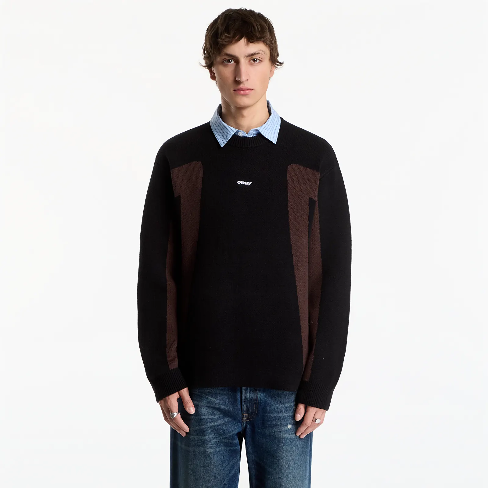 Sweaters Obey Brann Sweater Digital Black Multi