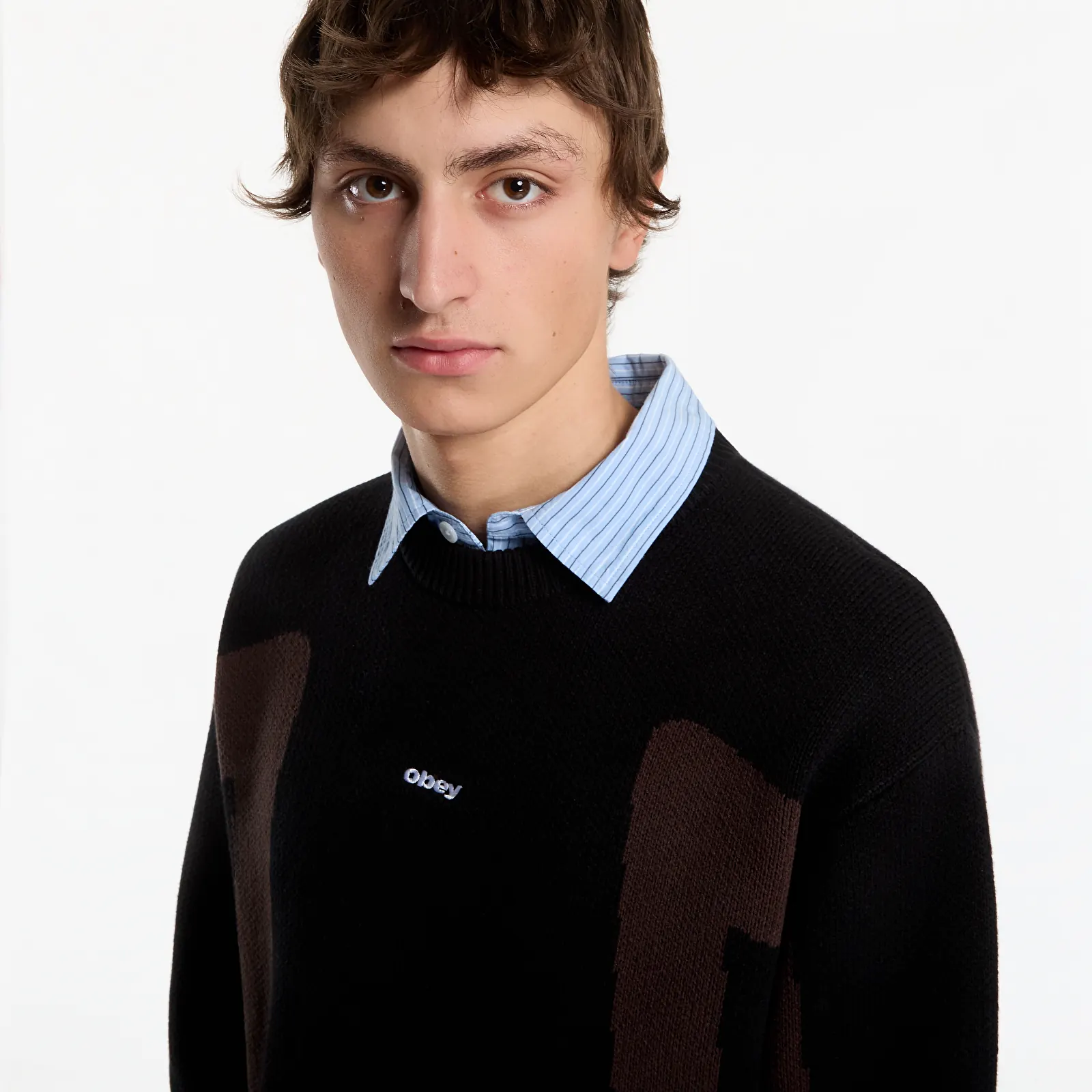 Sweaters Obey Brann Sweater Digital Black Multi