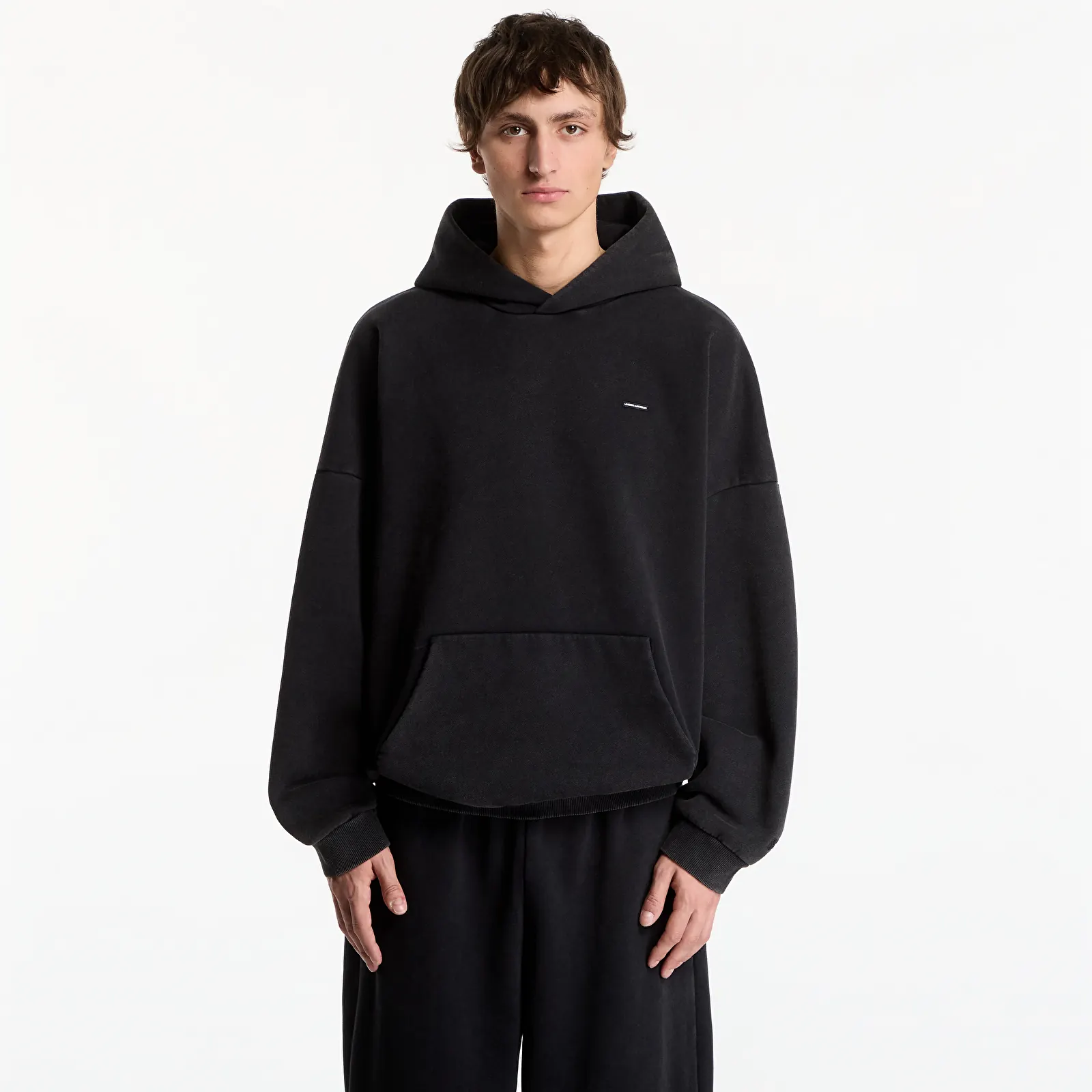 Регланы и толстовки Under Armour Icon HW Flc Washed Hoodie Ultimate Black/ Ultimate Black