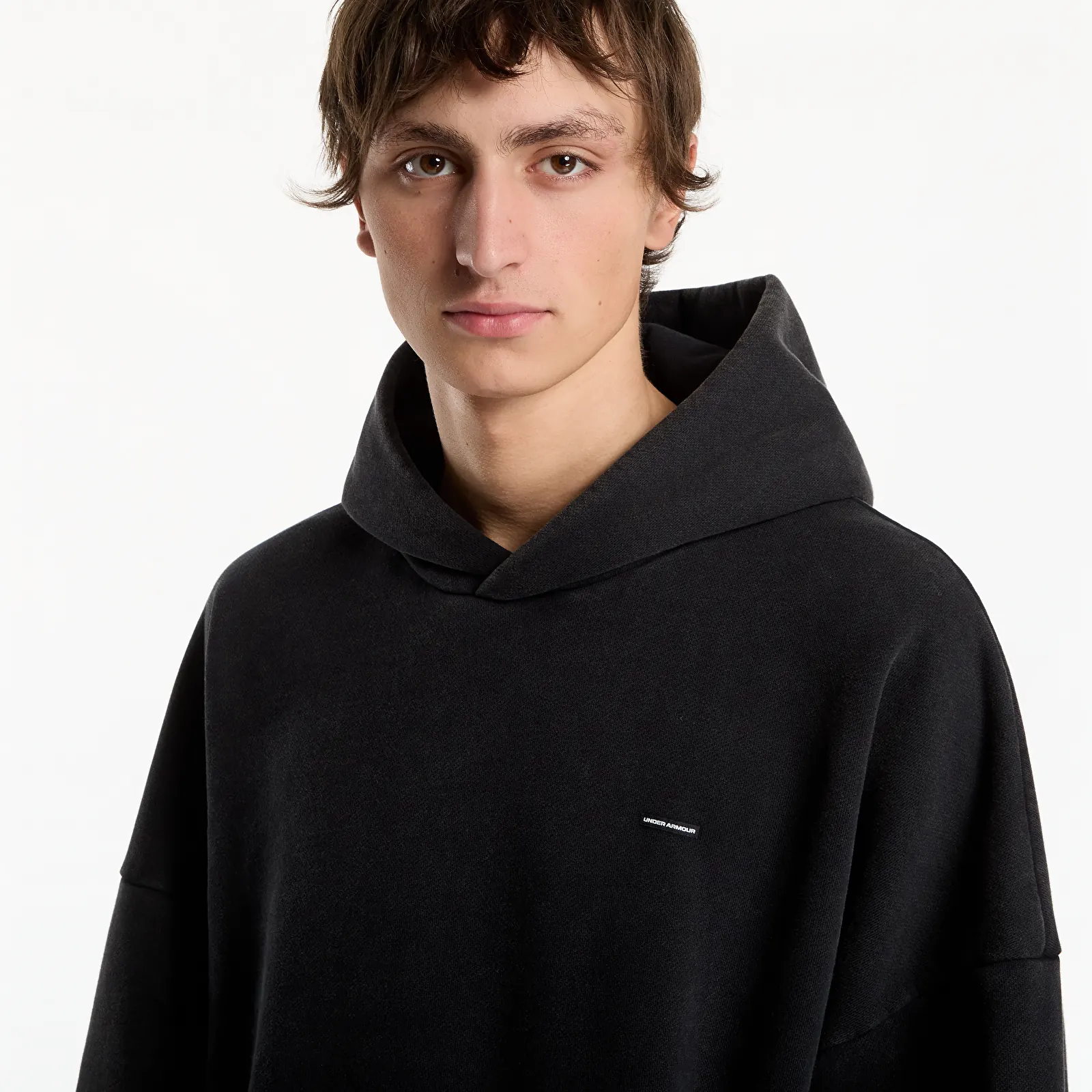 Регланы и толстовки Under Armour Icon HW Flc Washed Hoodie Ultimate Black/ Ultimate Black