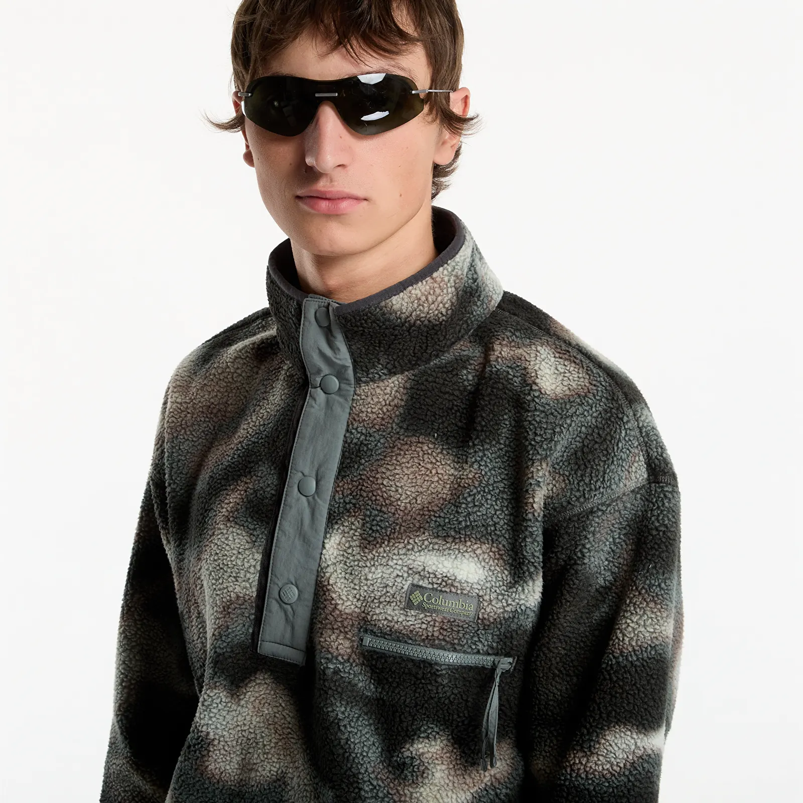 Mikiny Columbia Helvetia™ II Printed Half Snap Fleece Sedona Sage Dyeflow