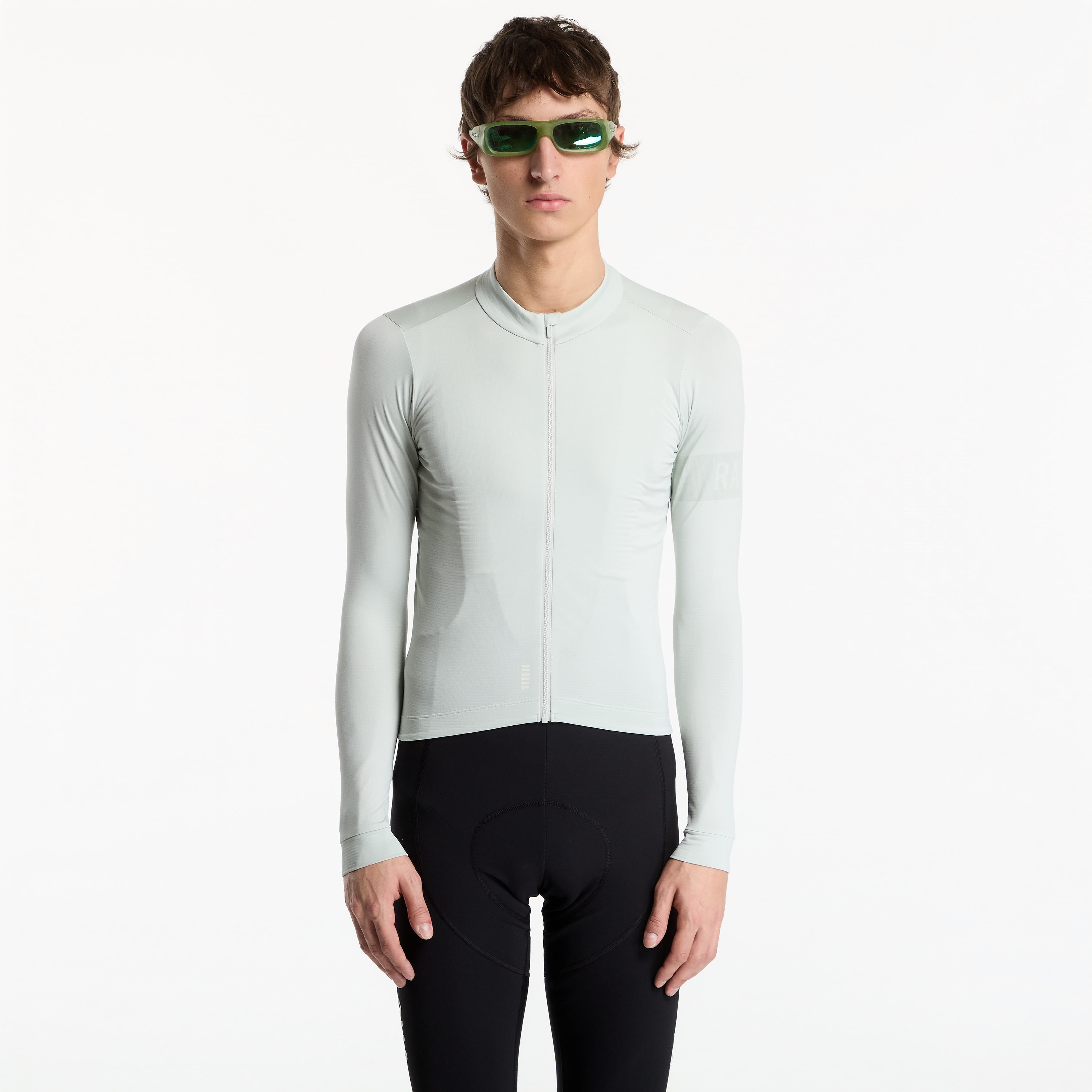 Тениска Rapha Men's Pro Team Long Sleeve Midweight Jersey Grey/ White L