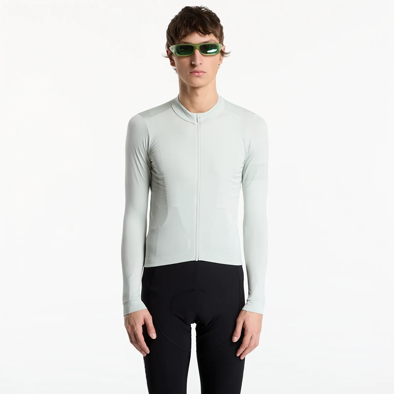 T-skjorter Rapha Men's Pro Team Long Sleeve Midweight Jersey Grey/ White