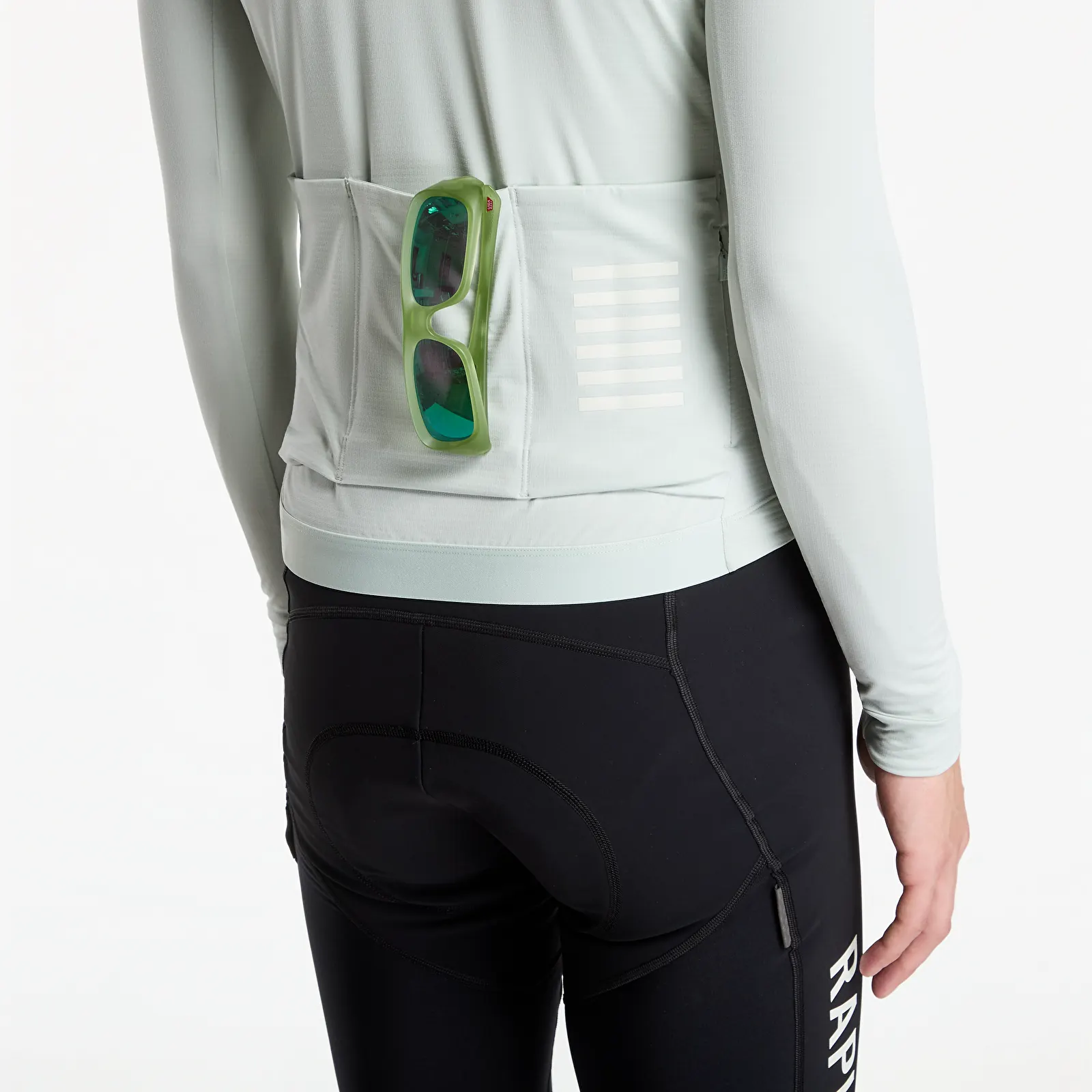 T-skjorter Rapha Men's Pro Team Long Sleeve Midweight Jersey Grey/ White