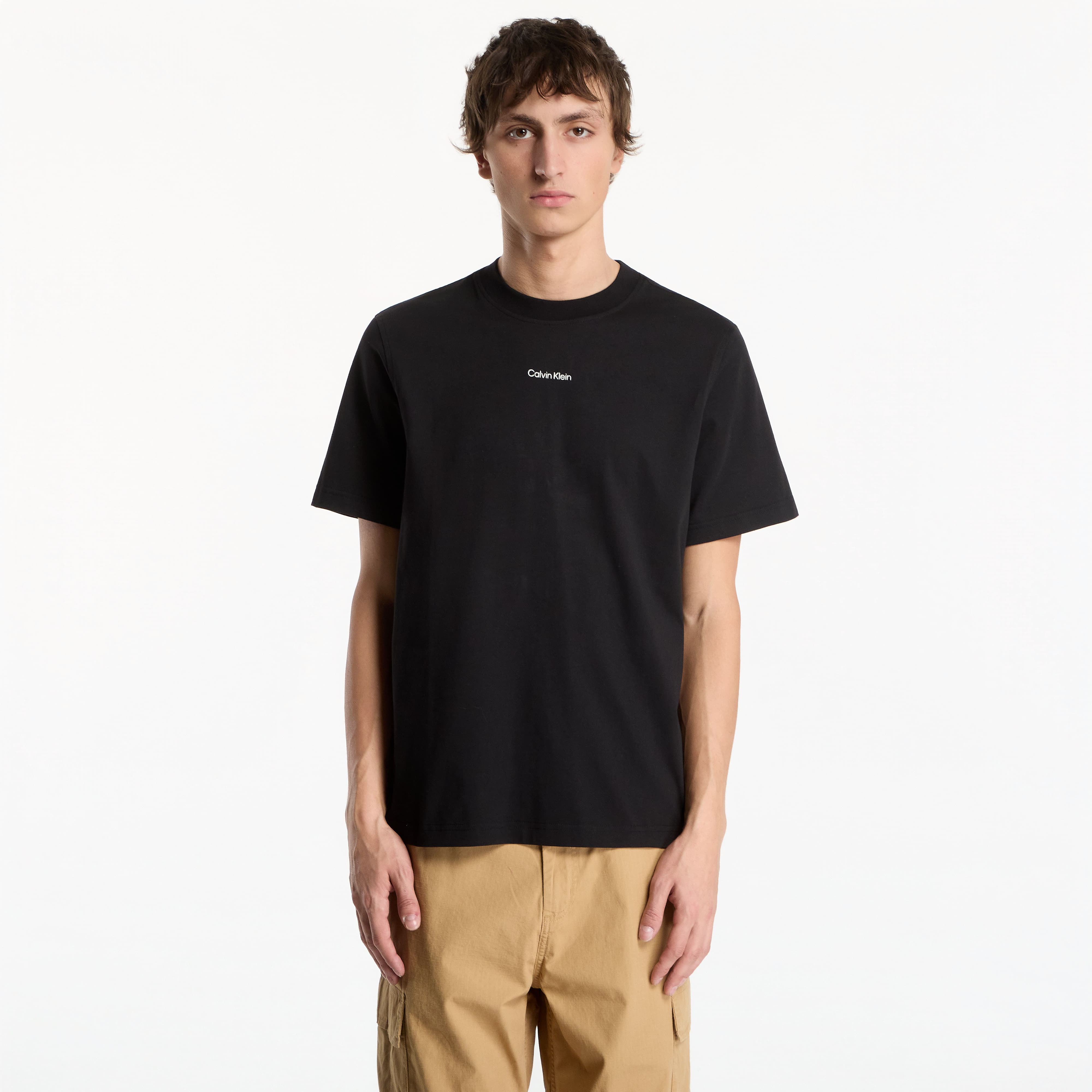 Тениска Calvin Klein Jeans Ss Easy 20s Retro Ca Black S
