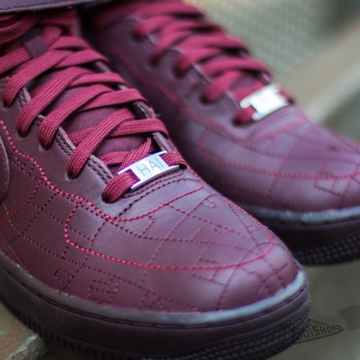 Burgundy high top hotsell air force ones