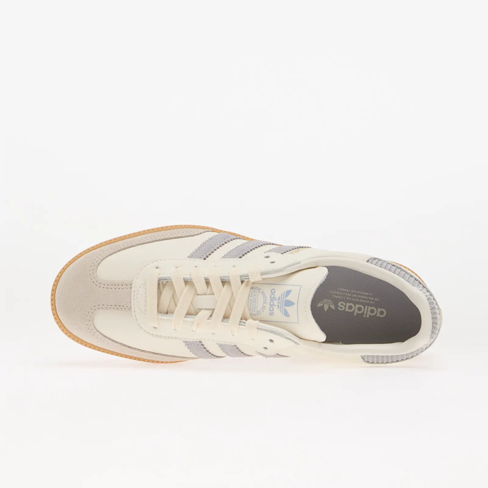 Încălțăminte și sneakerși pentru bărbați adidas Samba OG Kids Cloud White/ Halo Silver/ Gum