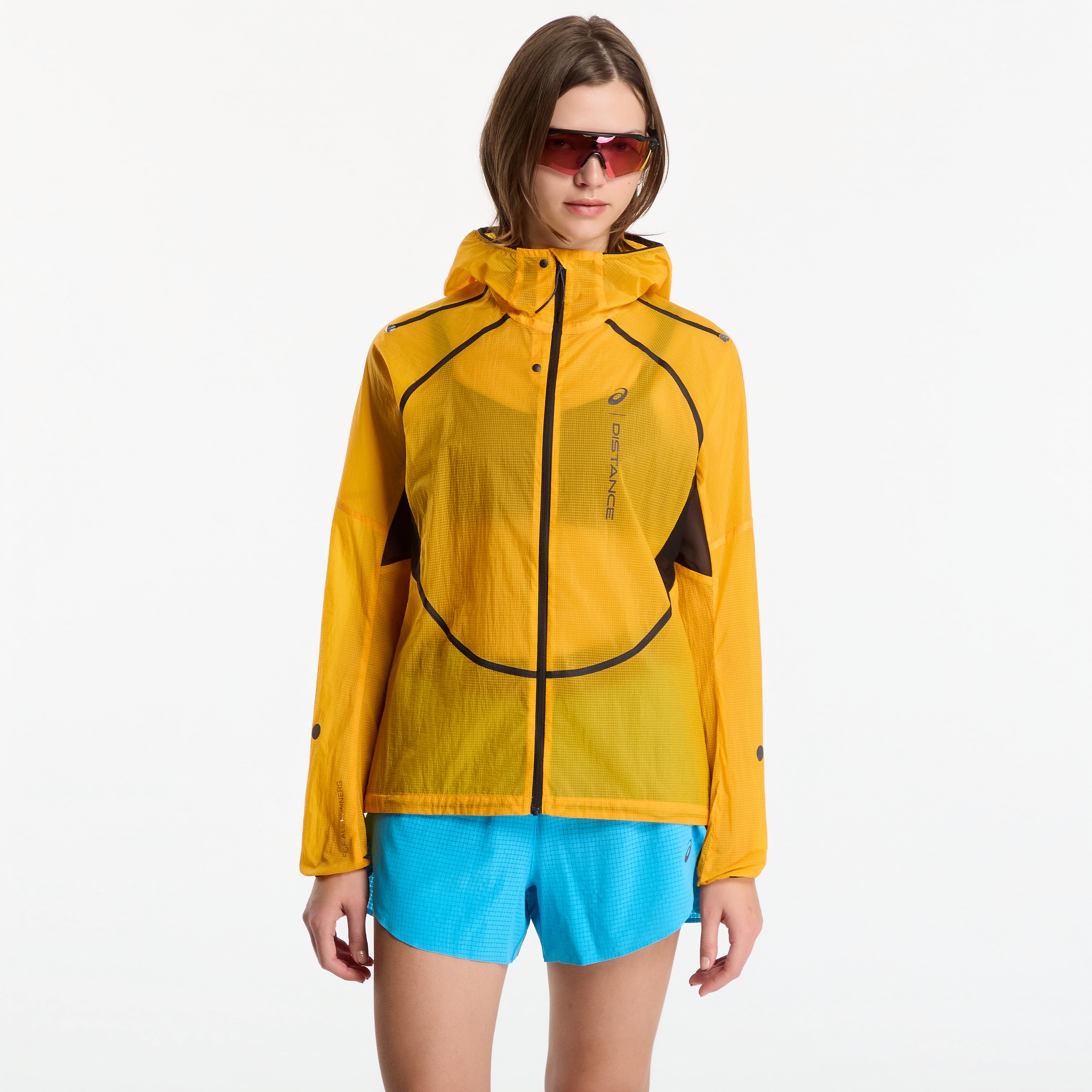 Яке Asics x Distance Metarun Lightweight Jacket Yellow XS