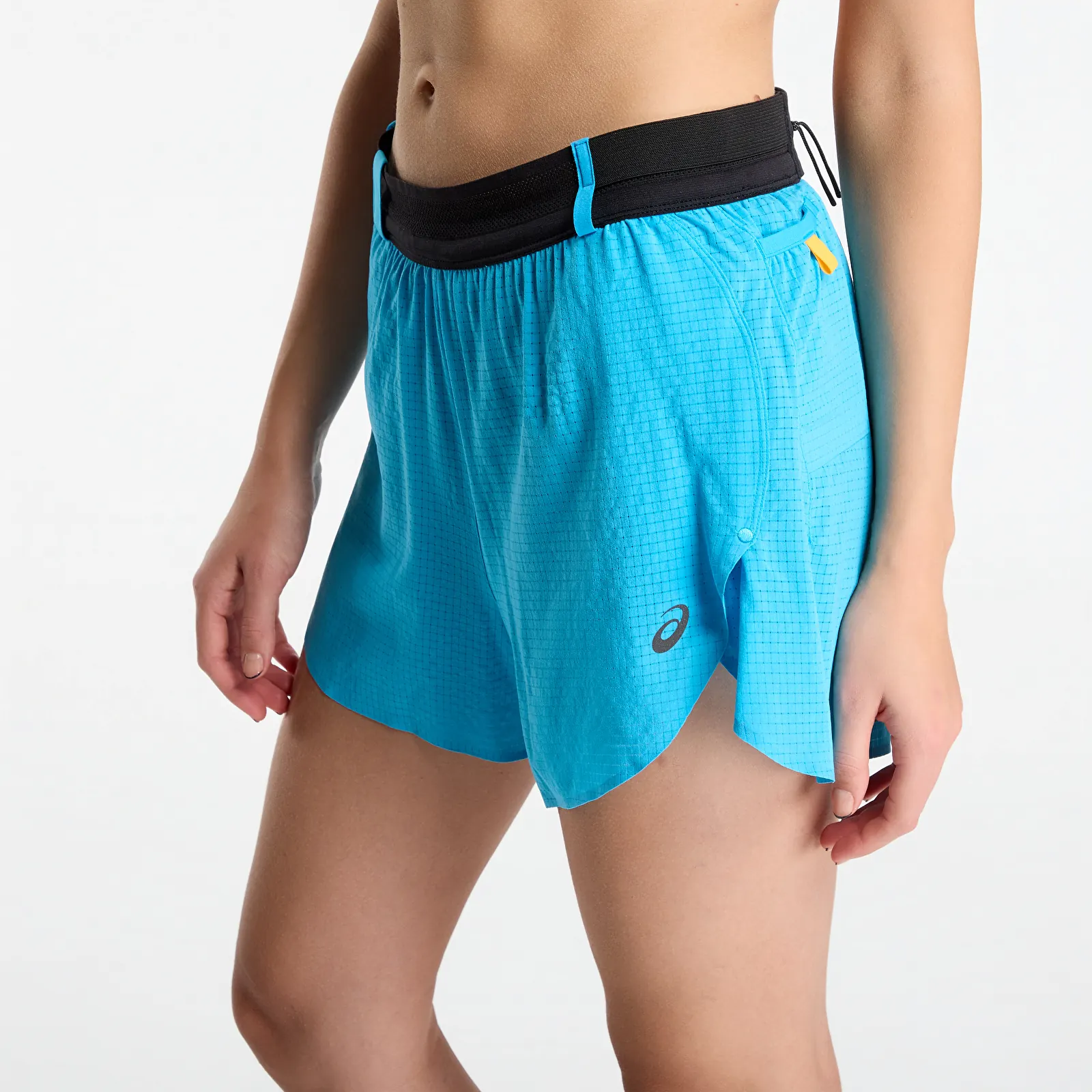 Damskie Ubrania Asics x Distance Metarun Two Color Split Short Blue