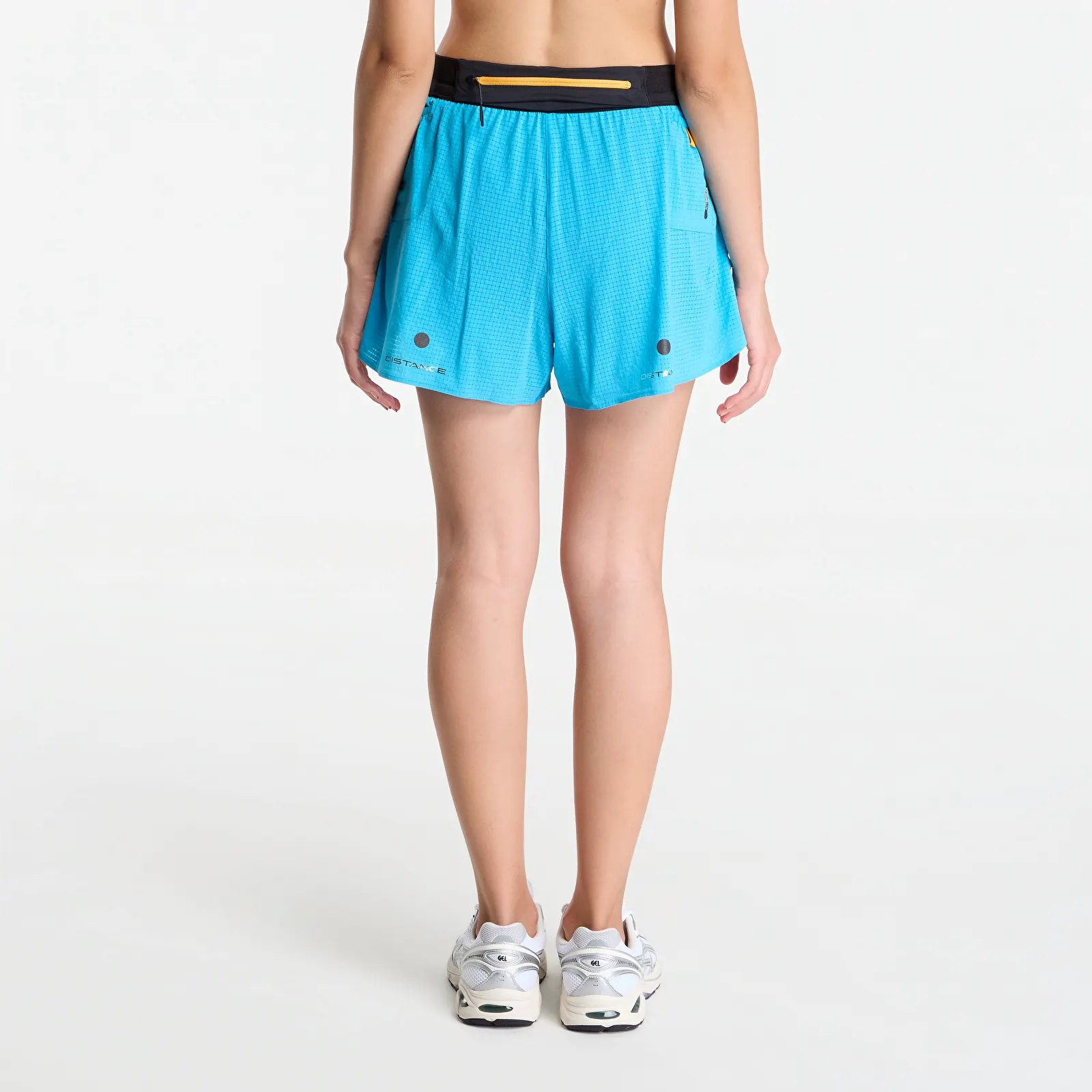 Damskie Ubrania Asics x Distance Metarun Two Color Split Short Blue
