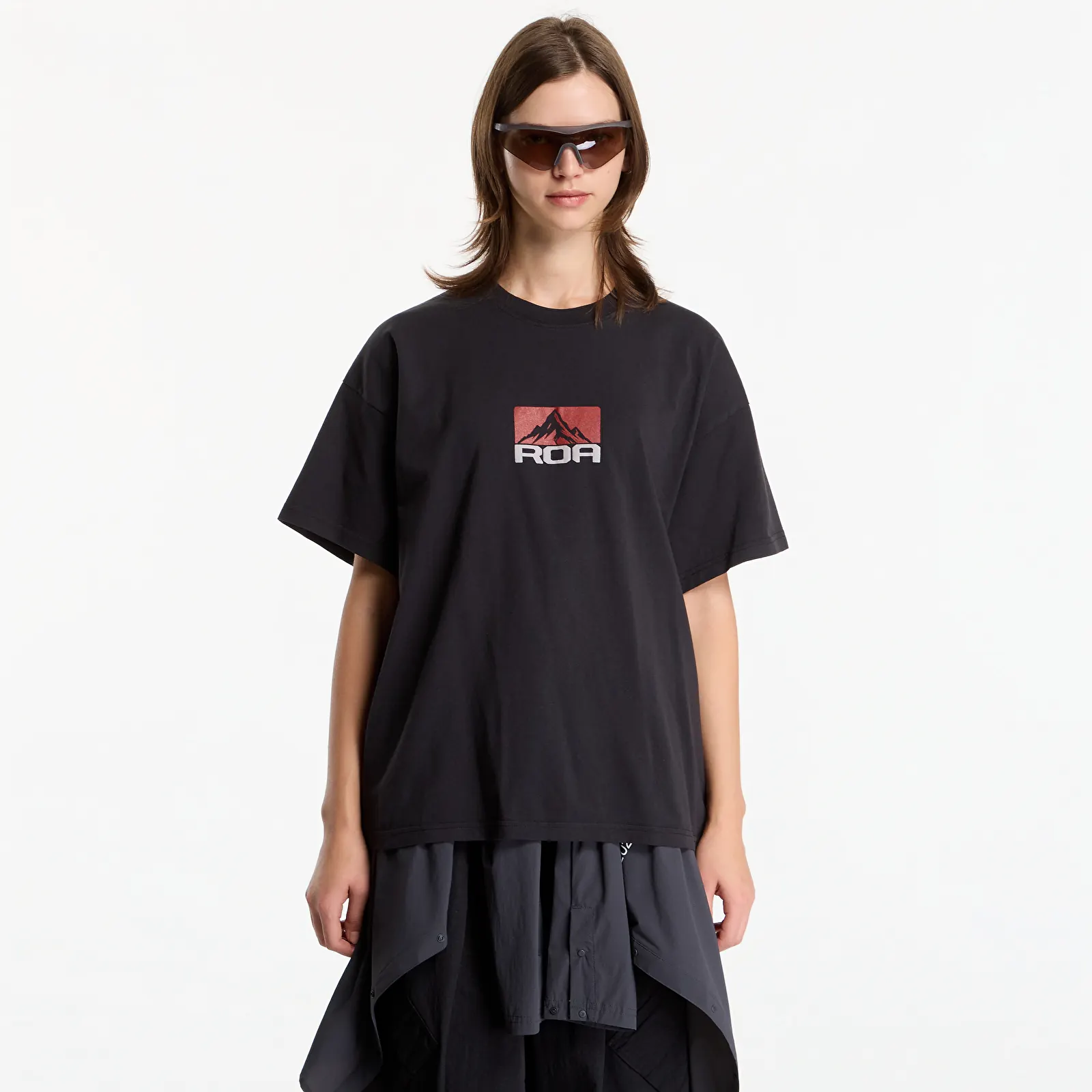 T-shirts ROA Signal Mountain T-Shirt UNISEX Washed Black