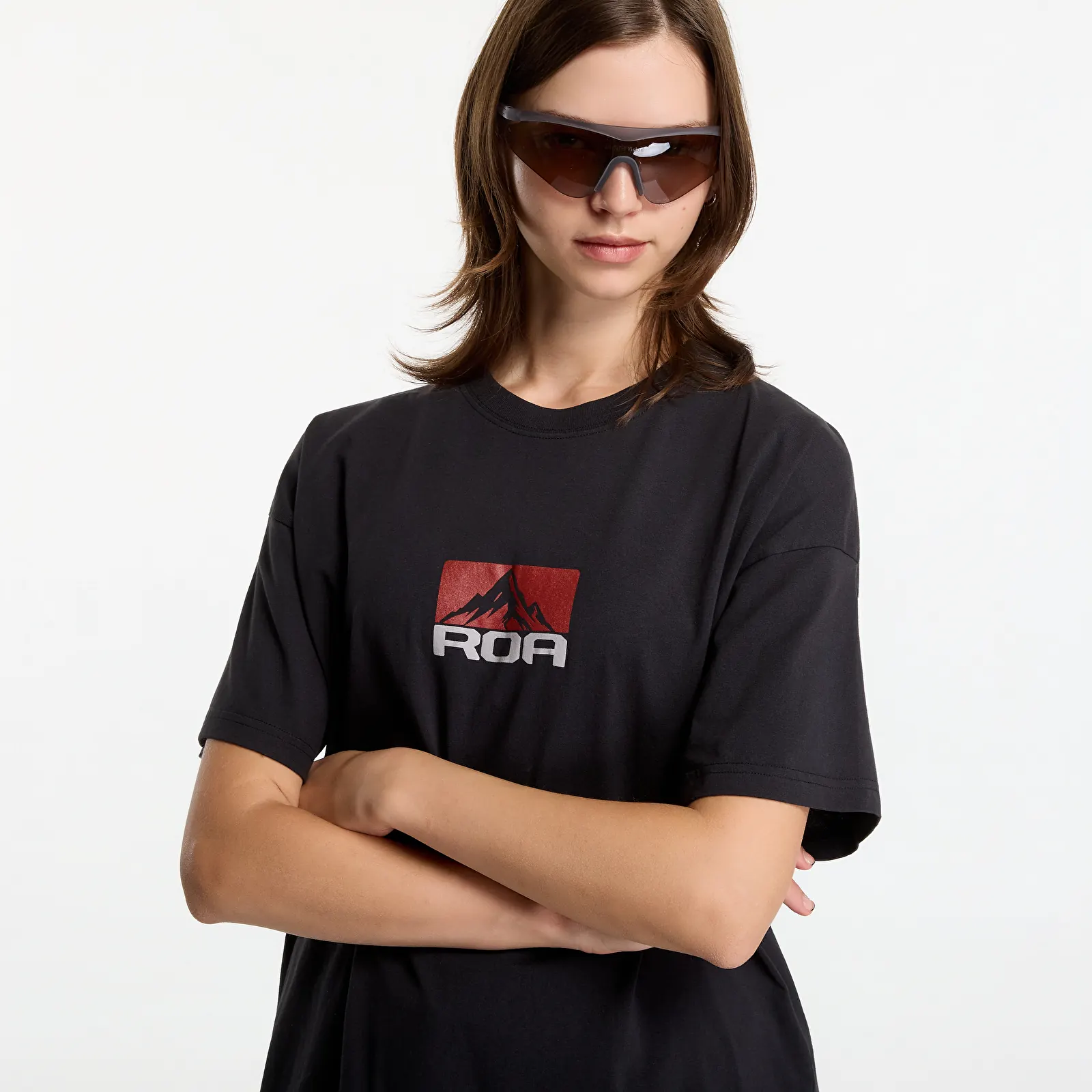 T-shirts ROA Signal Mountain T-Shirt UNISEX Washed Black