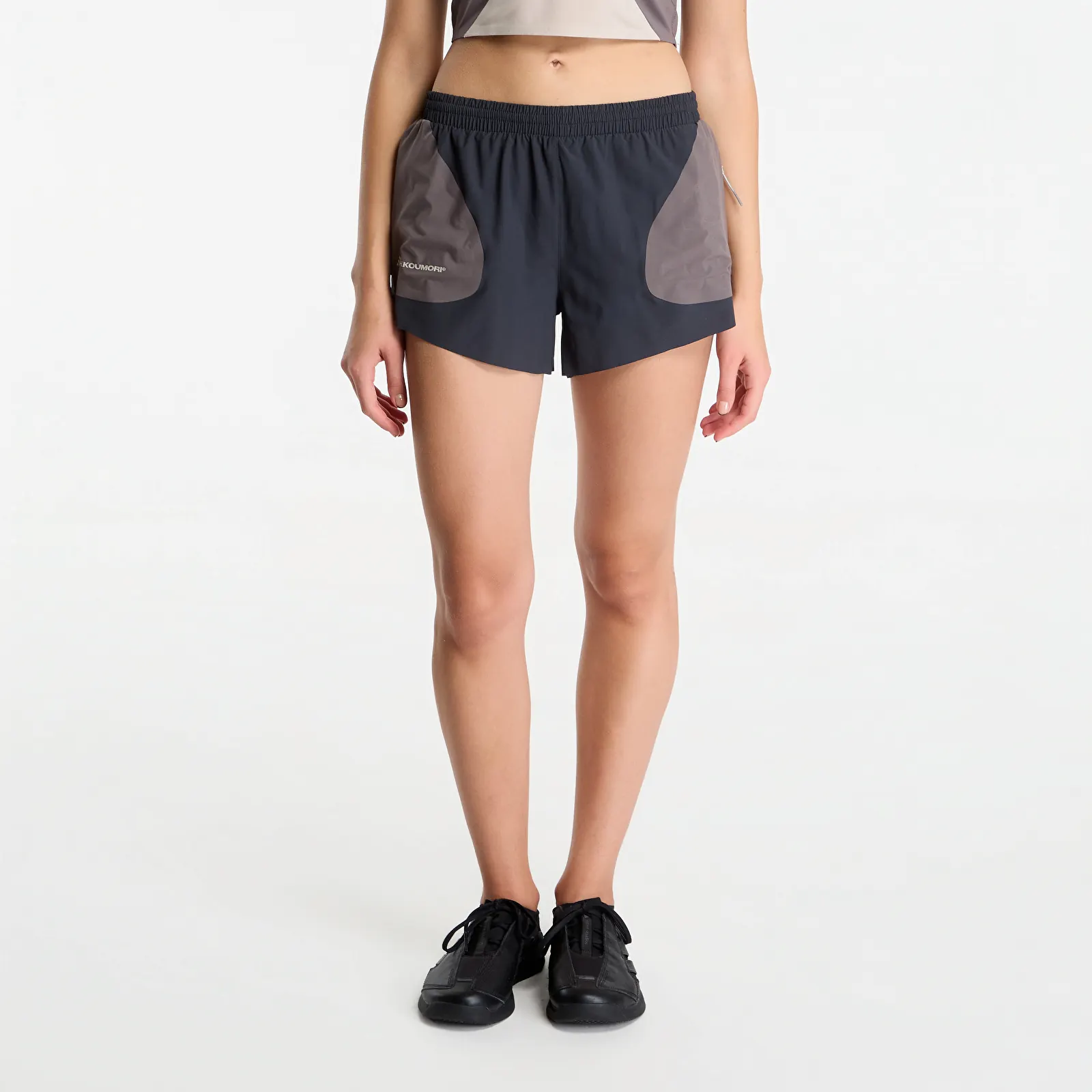 Shorts voor dames adidas x Hermanos Koumori Running Women Shorts Night Grey/ Charcoal