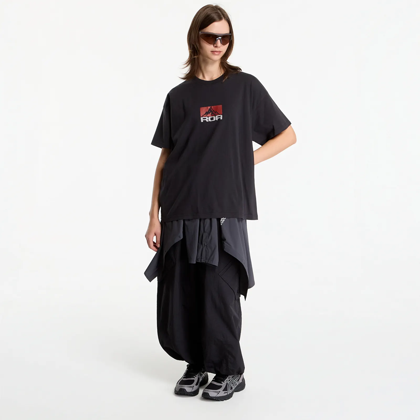 T-shirts ROA Signal Mountain T-Shirt UNISEX Washed Black