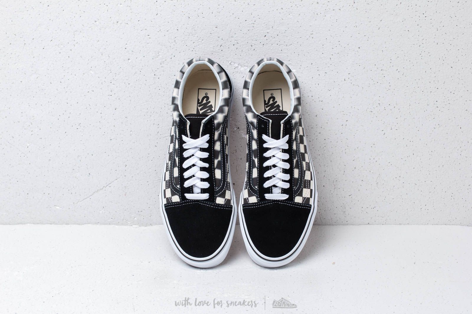 Herren Sneaker und Schuhe Vans Old Skool Blur Check Black