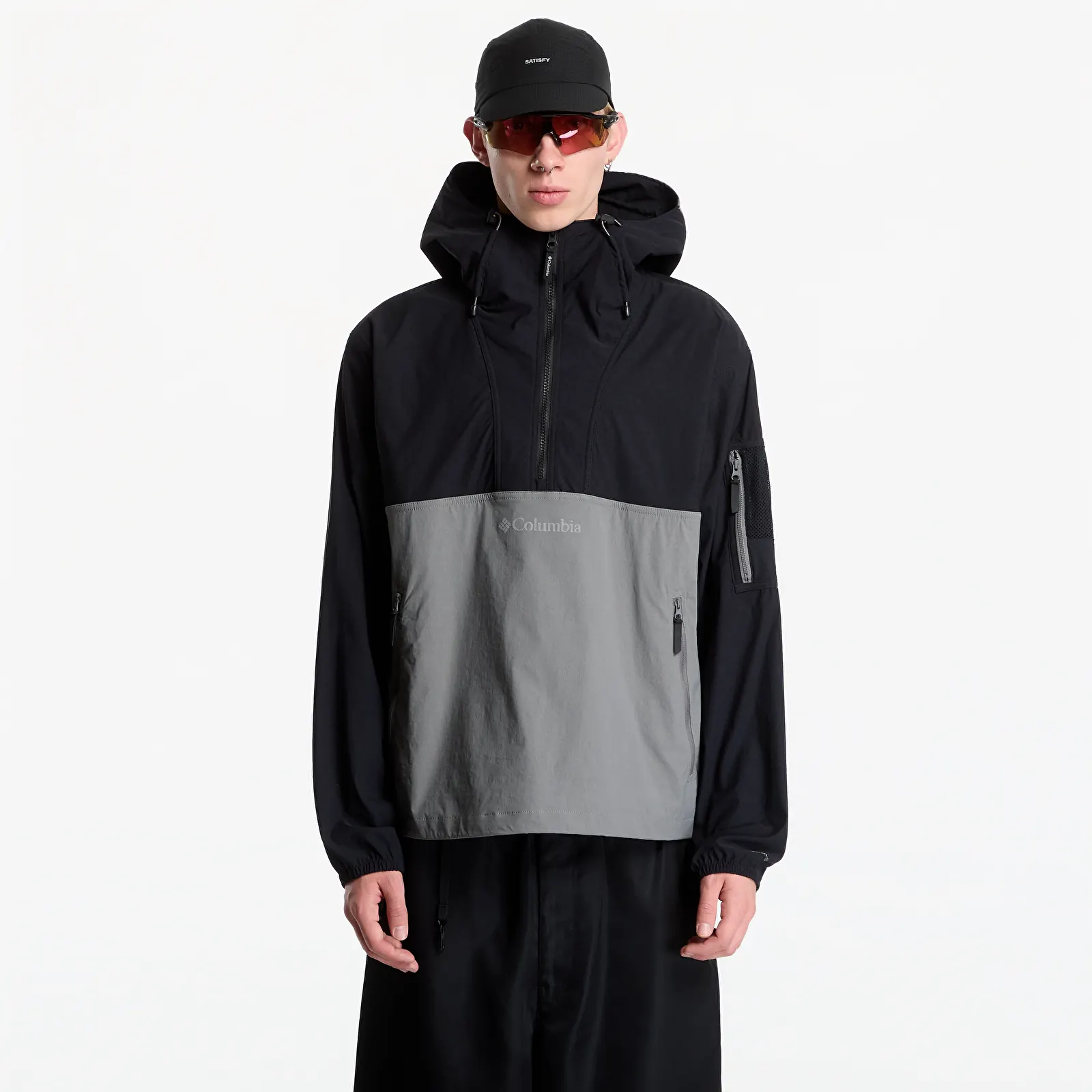 Kabátok Columbia Woven Jacket Black, Quarry