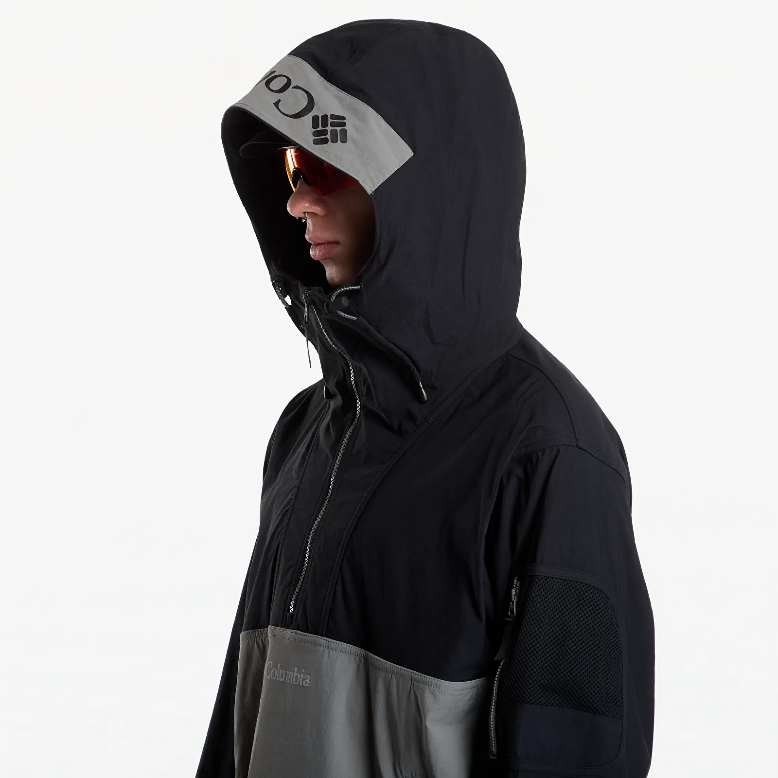 Kabátok Columbia Woven Jacket Black, Quarry