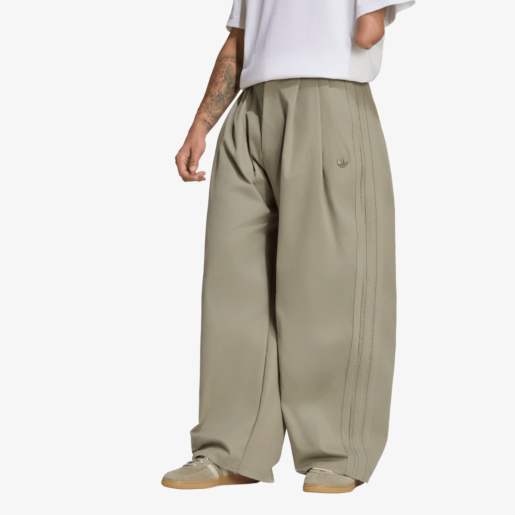 Панталони adidas Triple Pleated Pants Silver Pebble 34