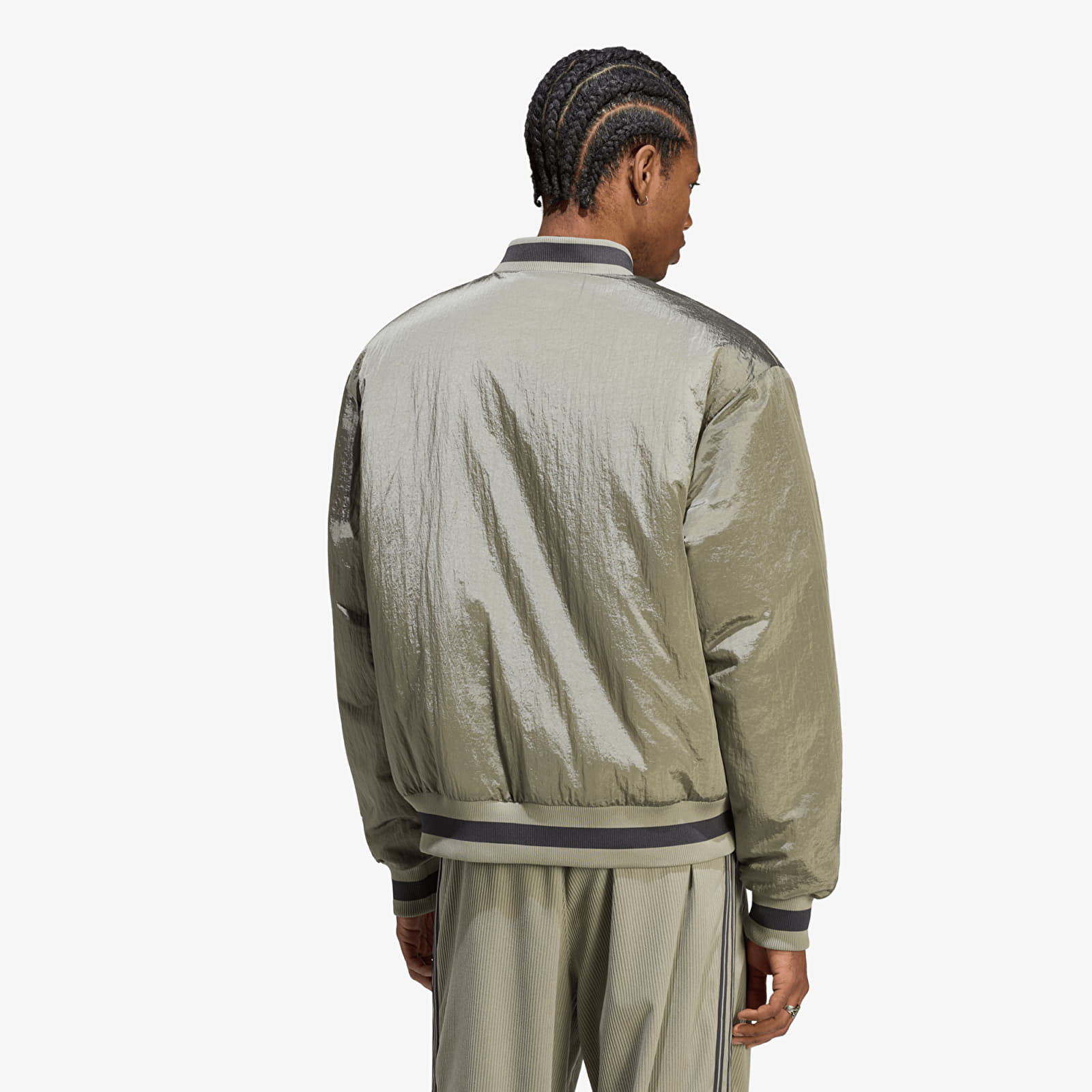 Bomber Jackets adidas Shiny Originals Bomber Jacket Silver Pebble