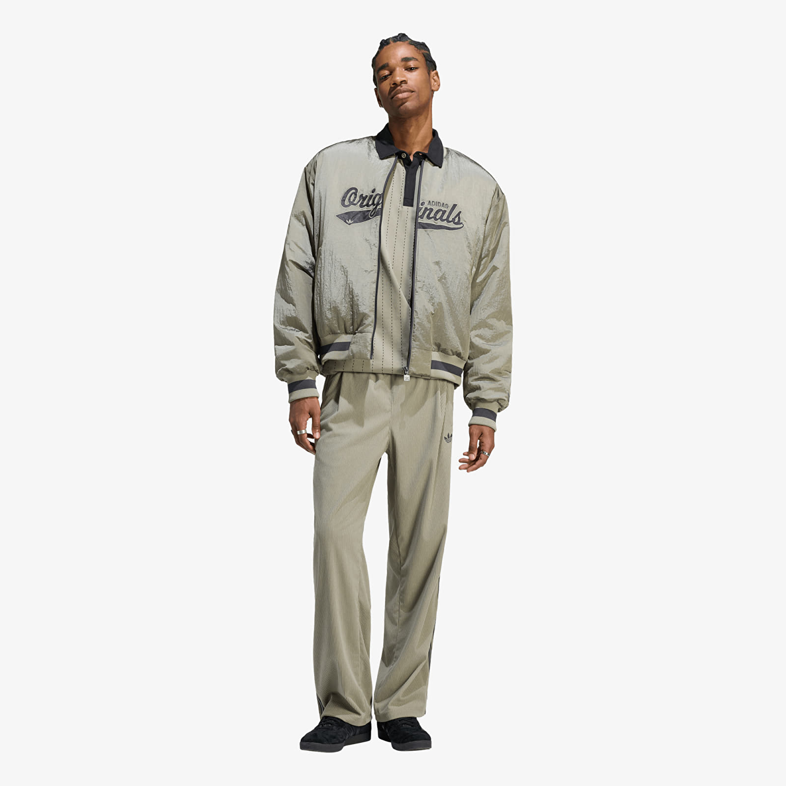 Bomber Jackets adidas Shiny Originals Bomber Jacket Silver Pebble
