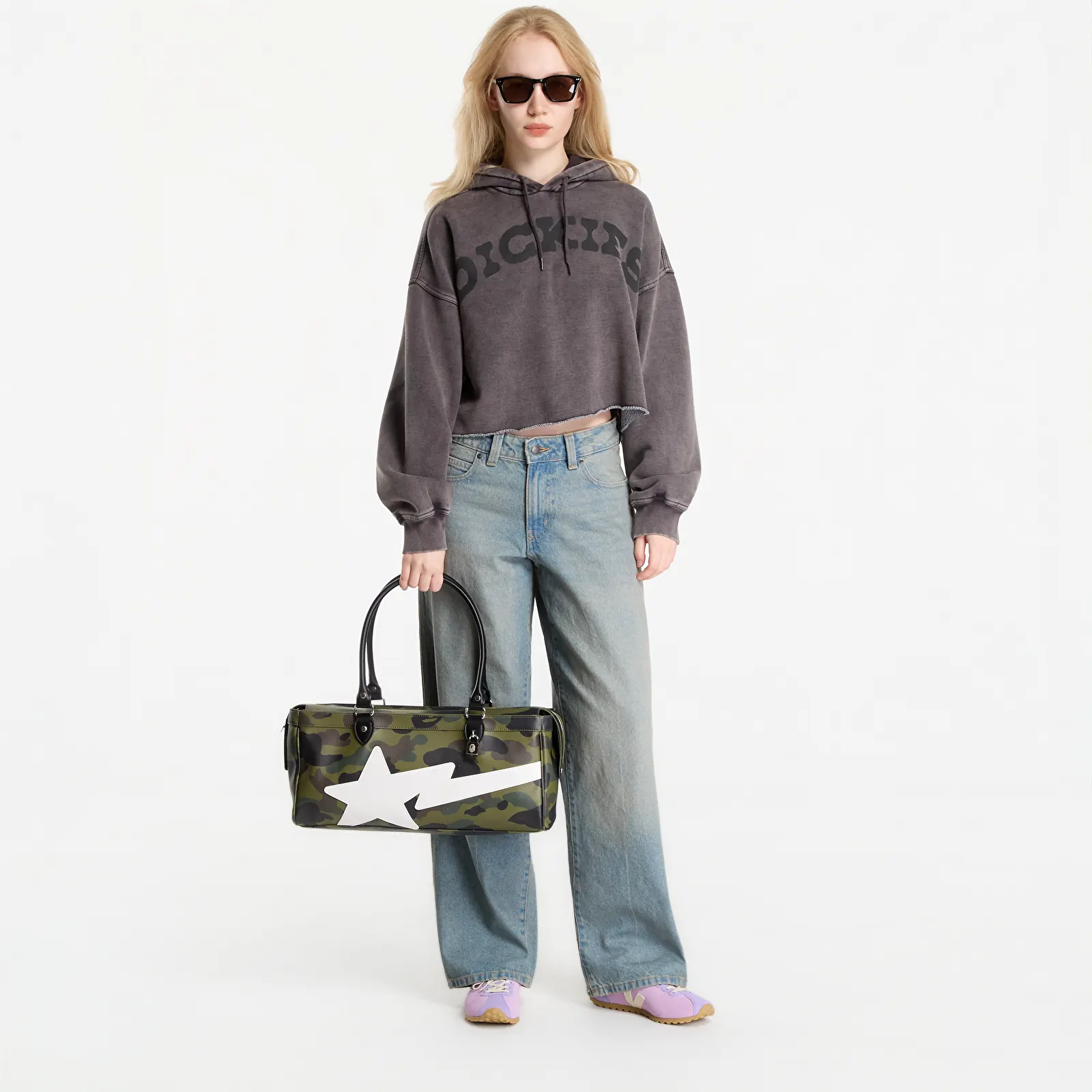 Puloverji   Dickies Hollywood Cropped Hoodie Black