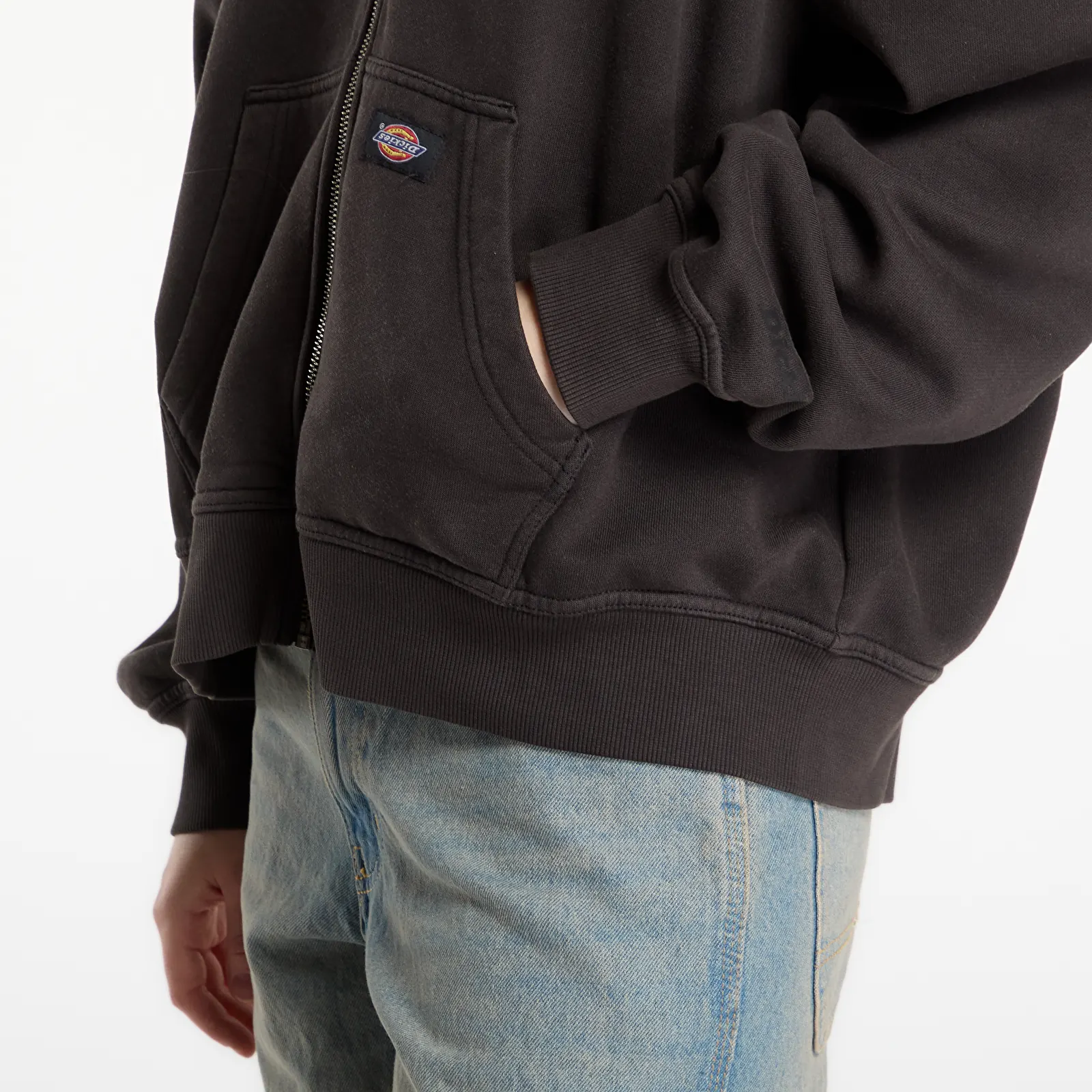 Puloverji   Dickies Sutcliffe Cropped Zipped Hoodie Black